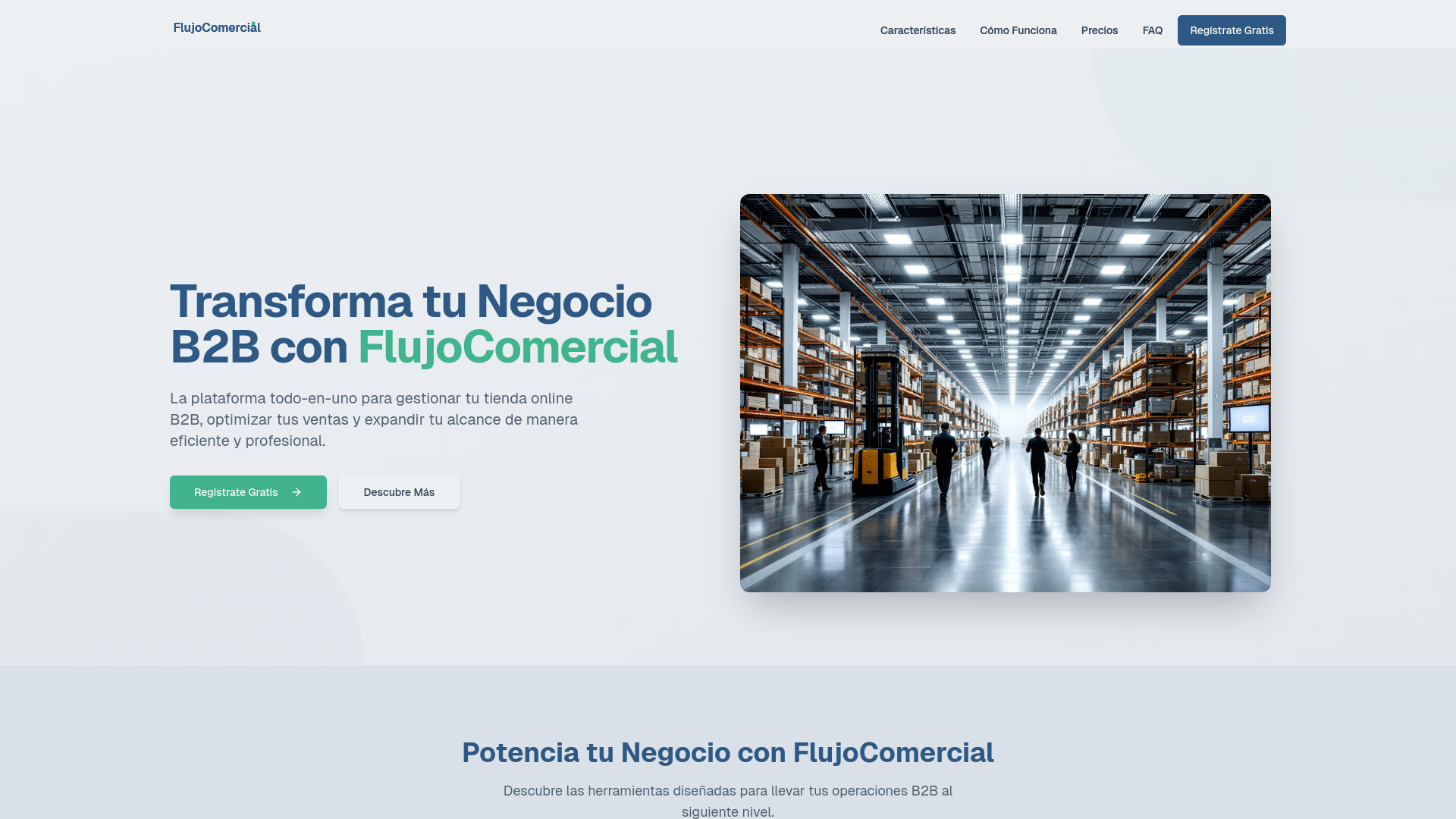 website screenshot of https://flujocomercial-site.pages.dev/