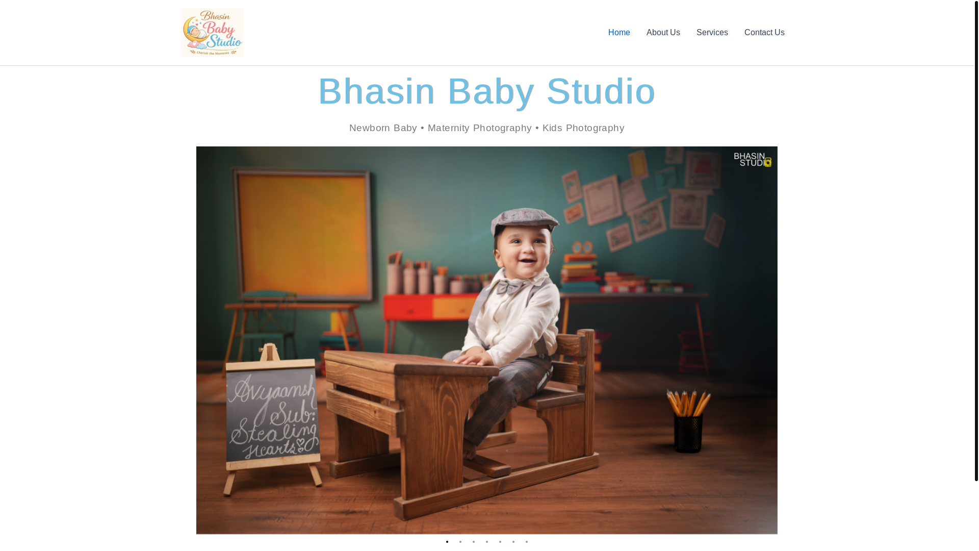 website screenshot of https://bhasinbabystudio.com/