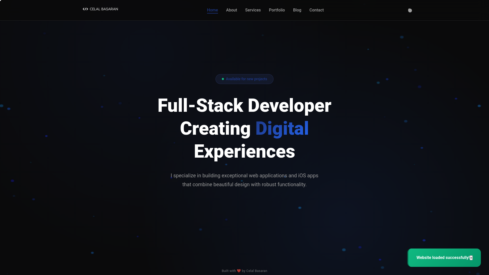 website screenshot of https://celalbasaran-com.pages.dev/