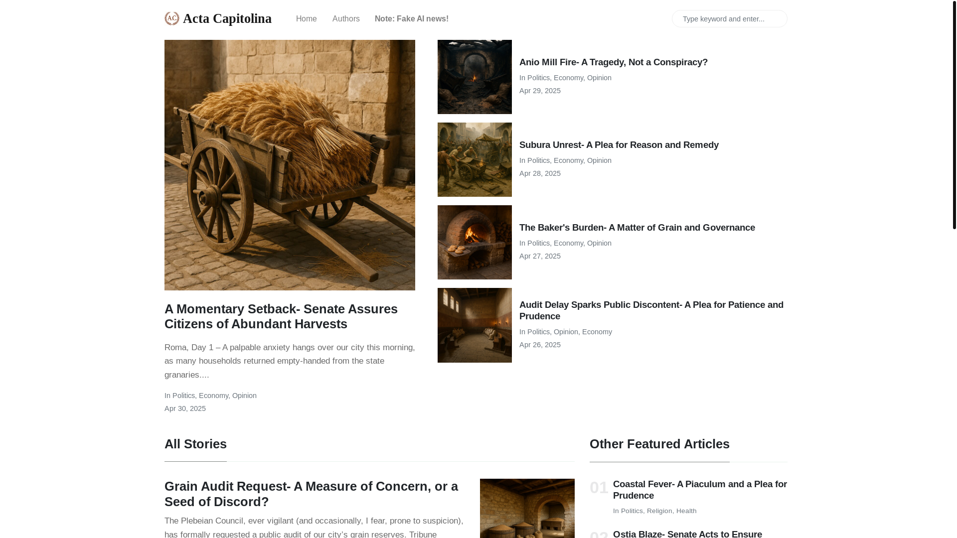 website screenshot of https://legitreal-roma-acta-capitolina.pages.dev/