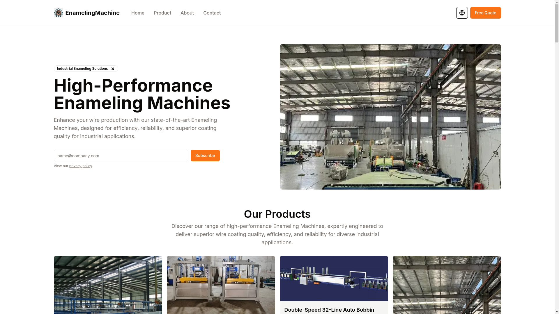 website screenshot of https://enameling-machine.pages.dev/