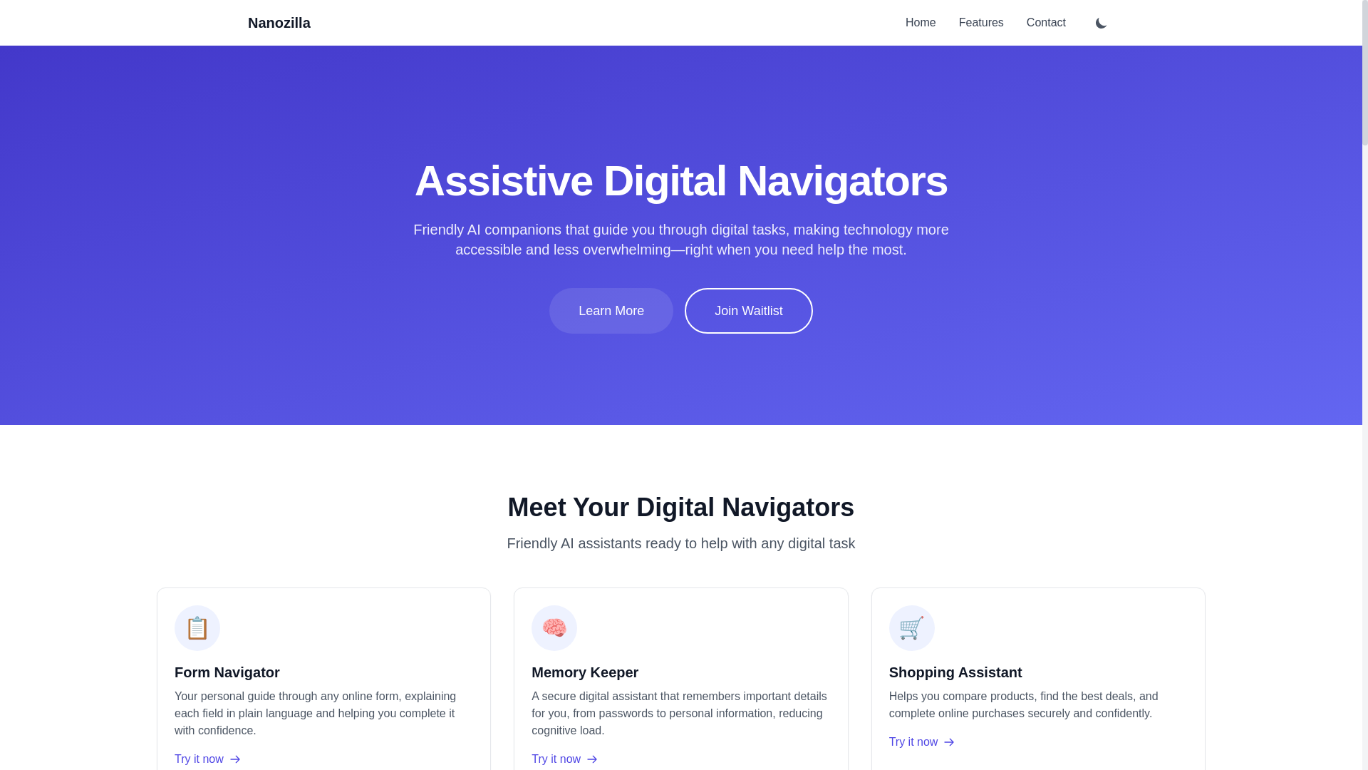 website screenshot of https://nanozilla-2025.pages.dev/