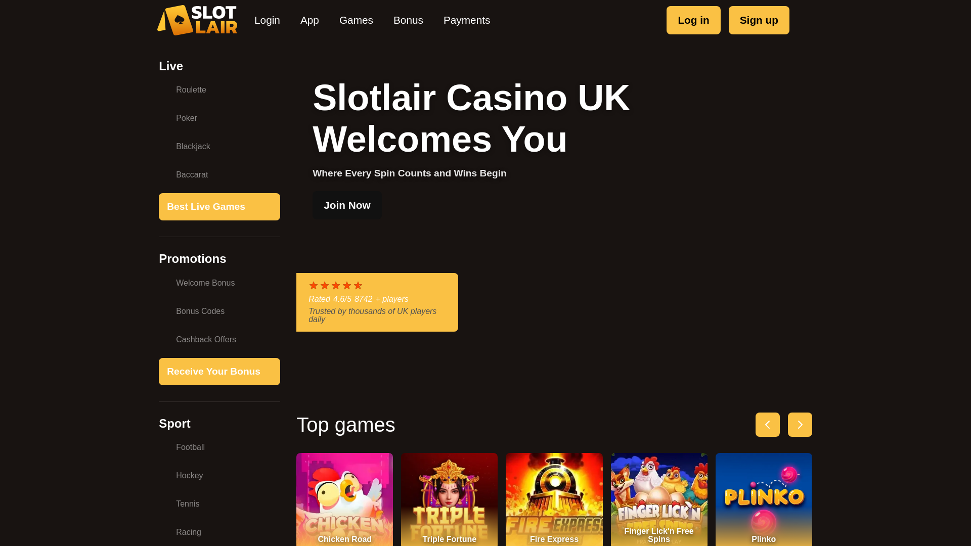 website screenshot of https://slotlaircasino-1-uk-com.pages.dev/