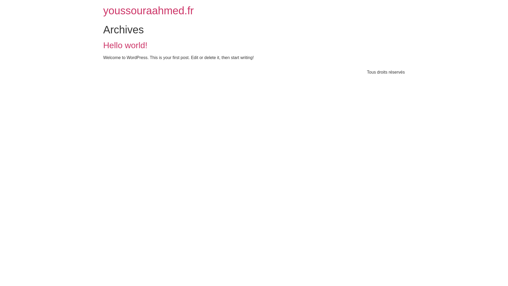 website screenshot of https://youssouraahmed.fr/