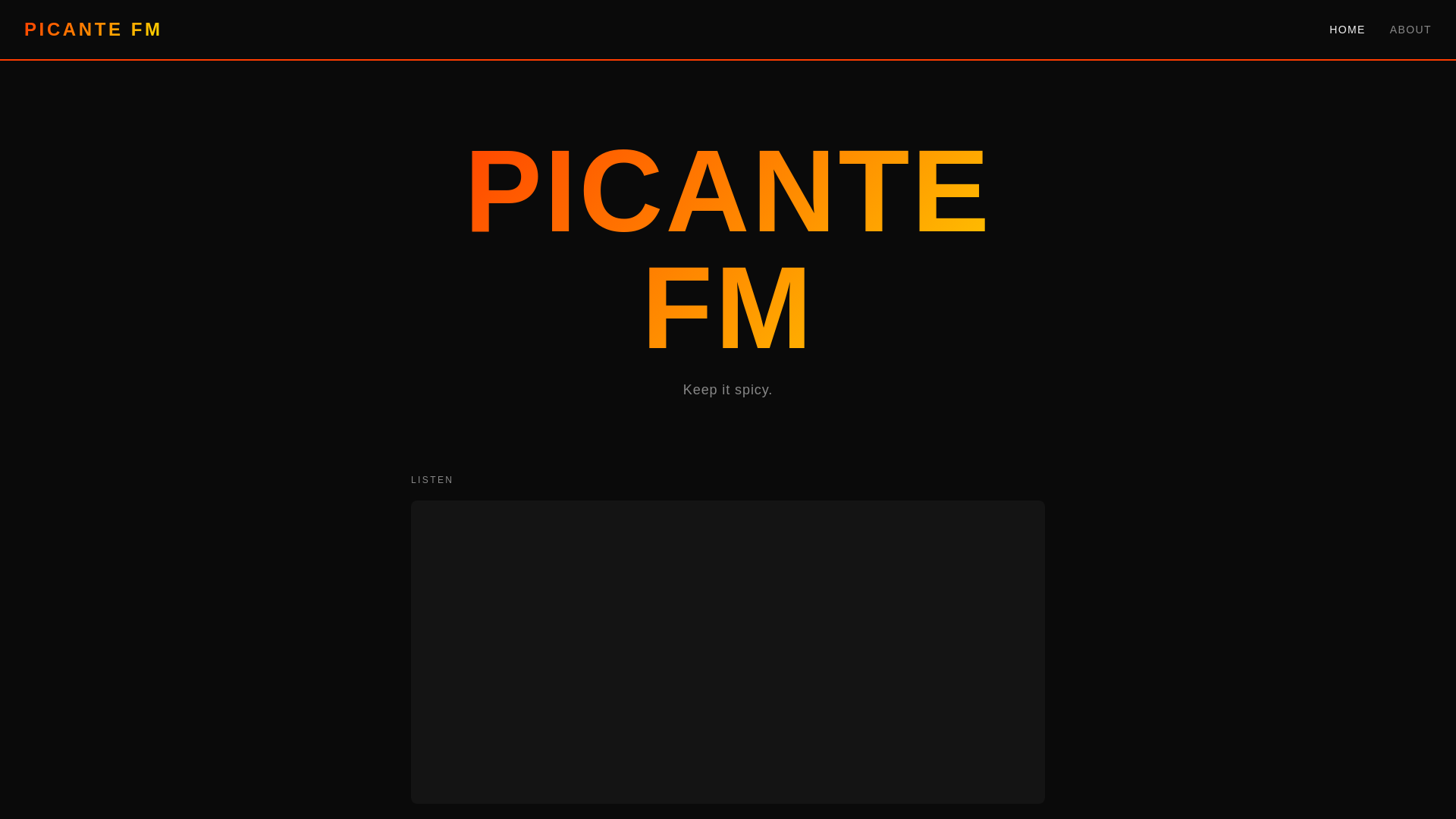 website screenshot of https://picante-fm.pages.dev/