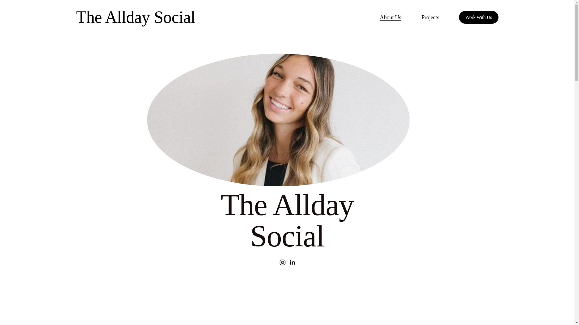 website screenshot of https://thealldaysocial.com/