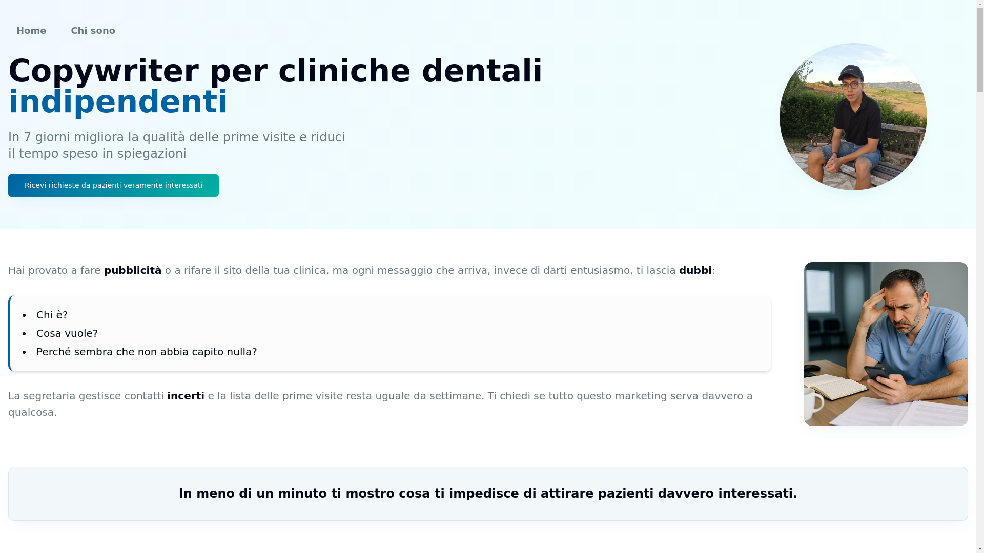website screenshot of https://davidebenedetti.it/