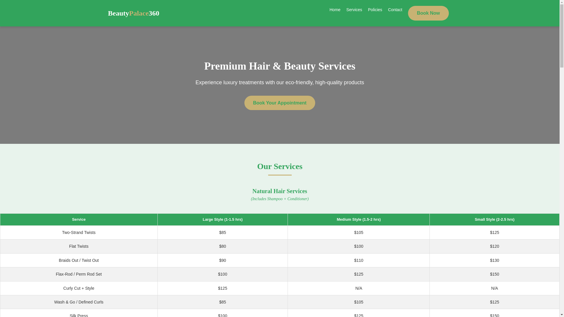 website screenshot of https://beautypalace.pages.dev/