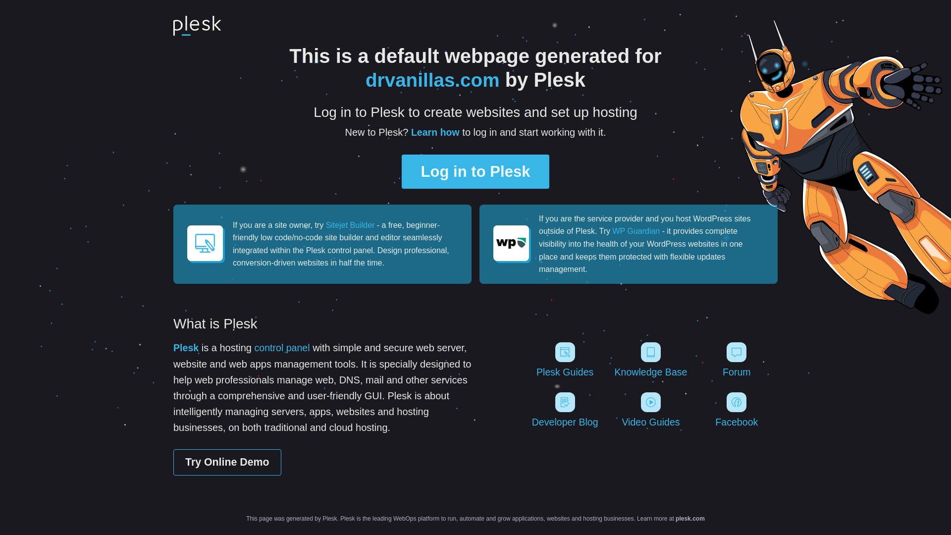 website screenshot of https://drvanillas.co.uk/