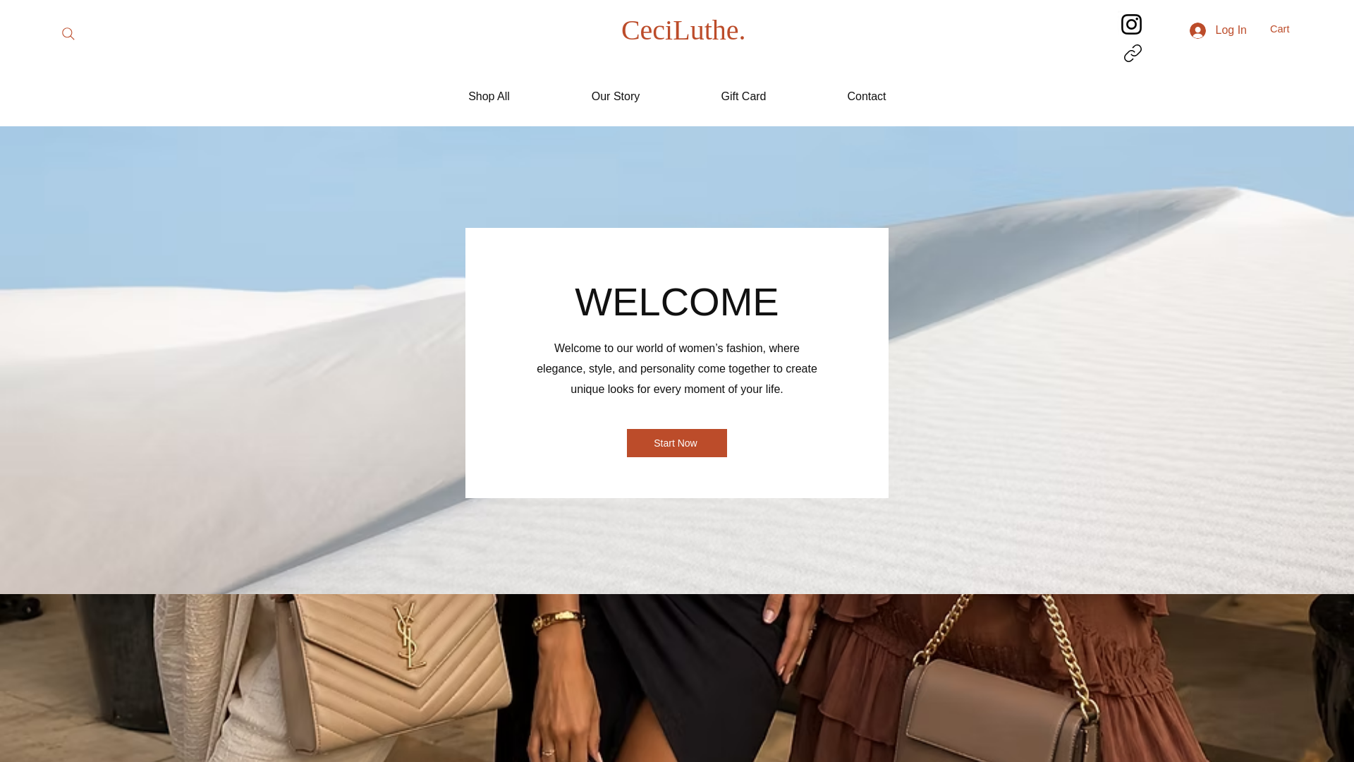 website screenshot of https://ceciluthe.com/