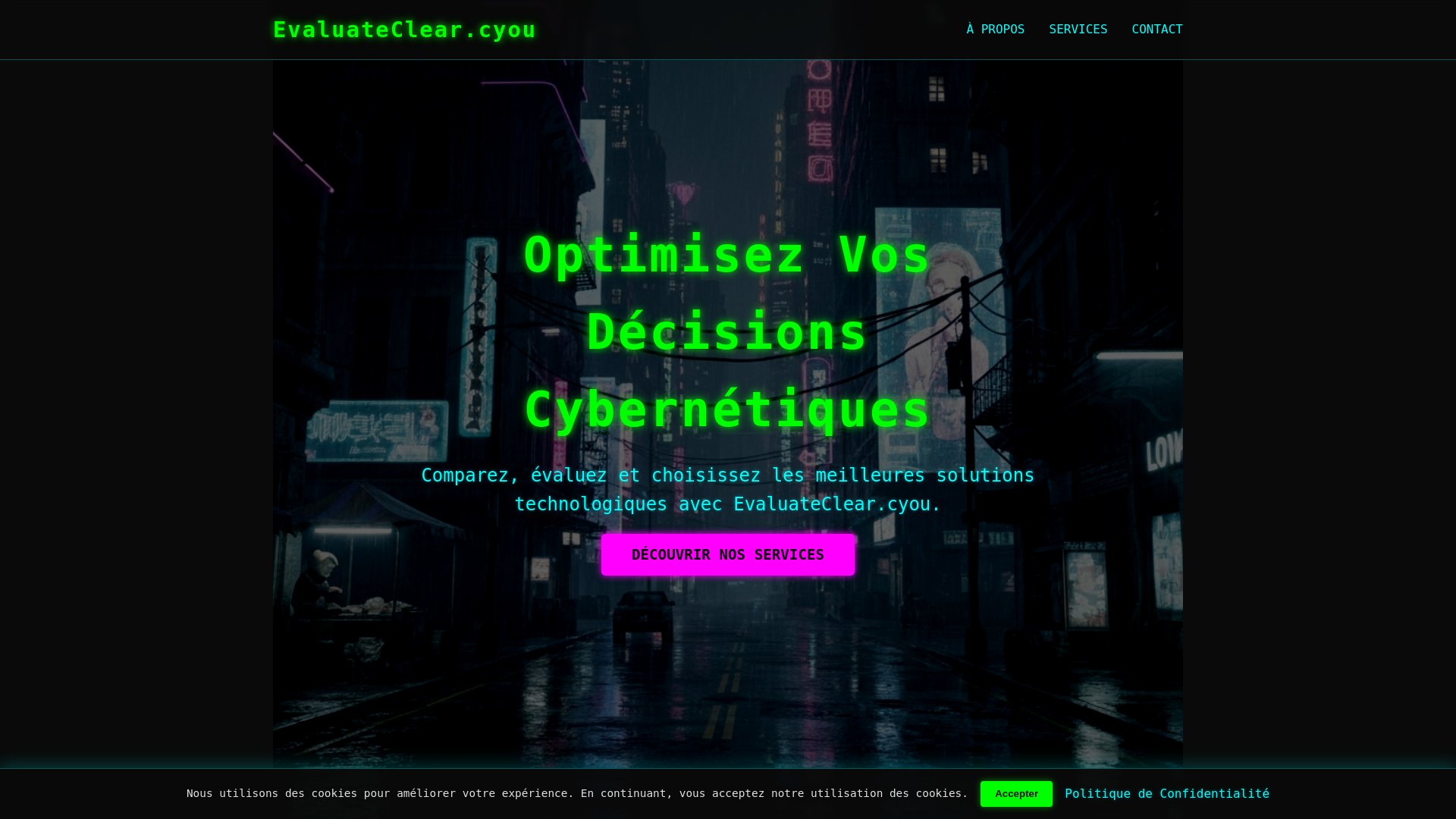 website screenshot of https://evaluateclear.cyou/