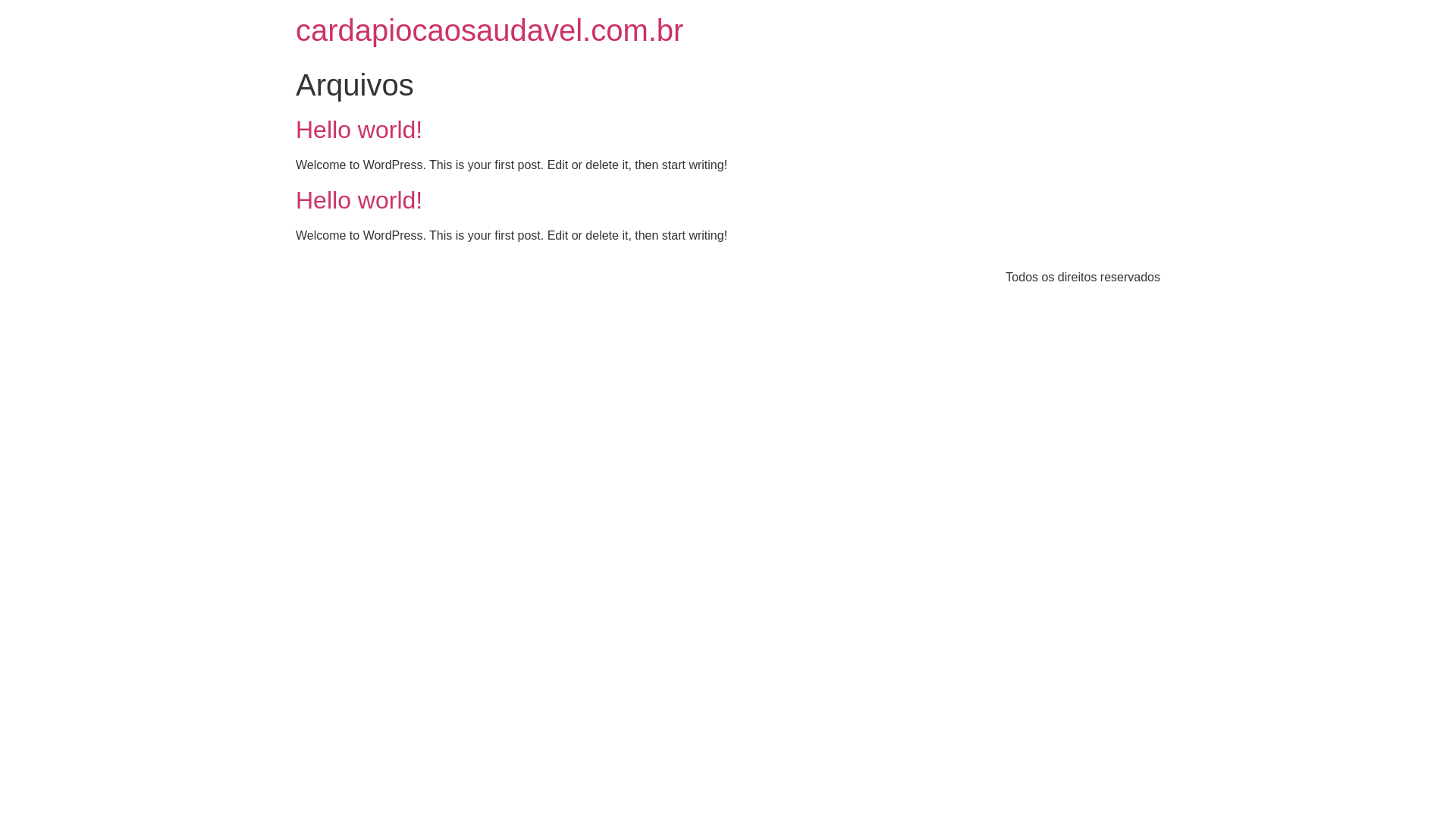 website screenshot of https://cardapiocaosaudavel.com.br/