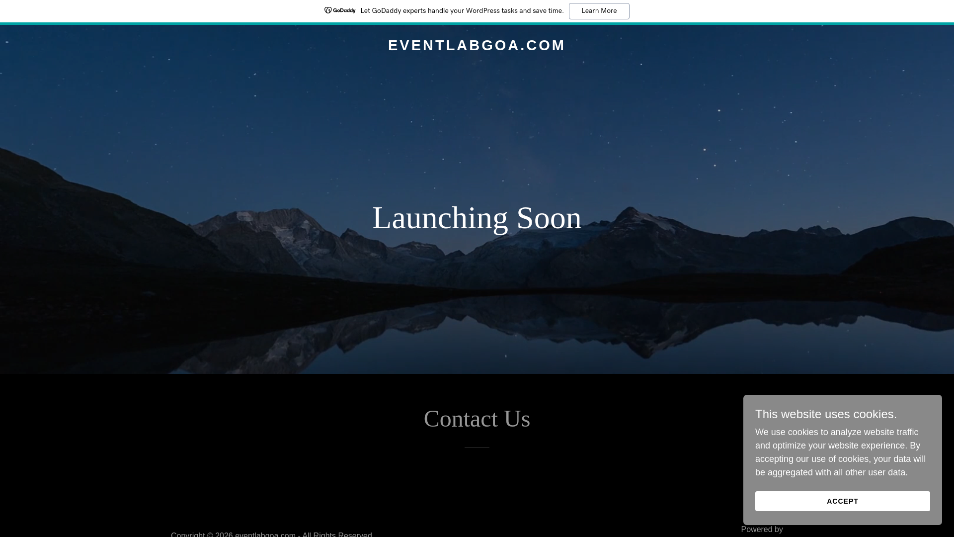 website screenshot of https://eventlabgoa.com/