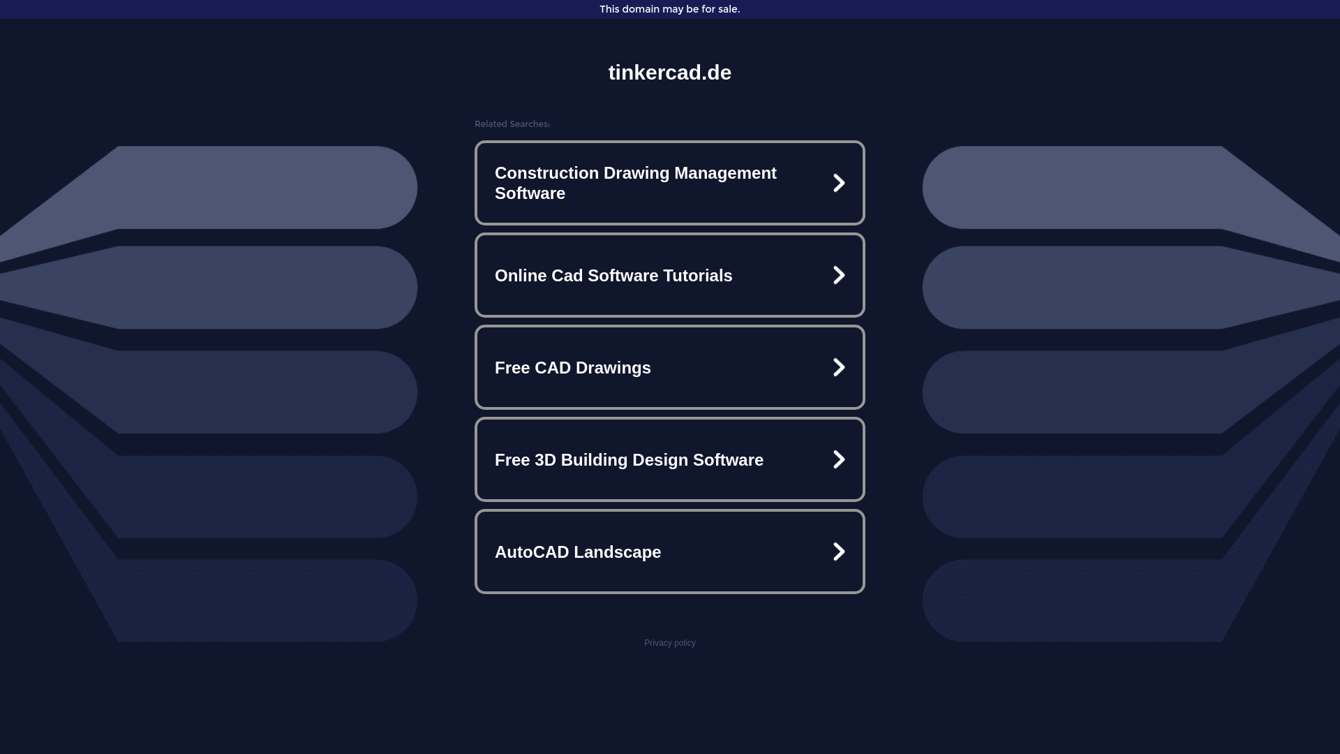 website screenshot of https://tinkercad.de/
