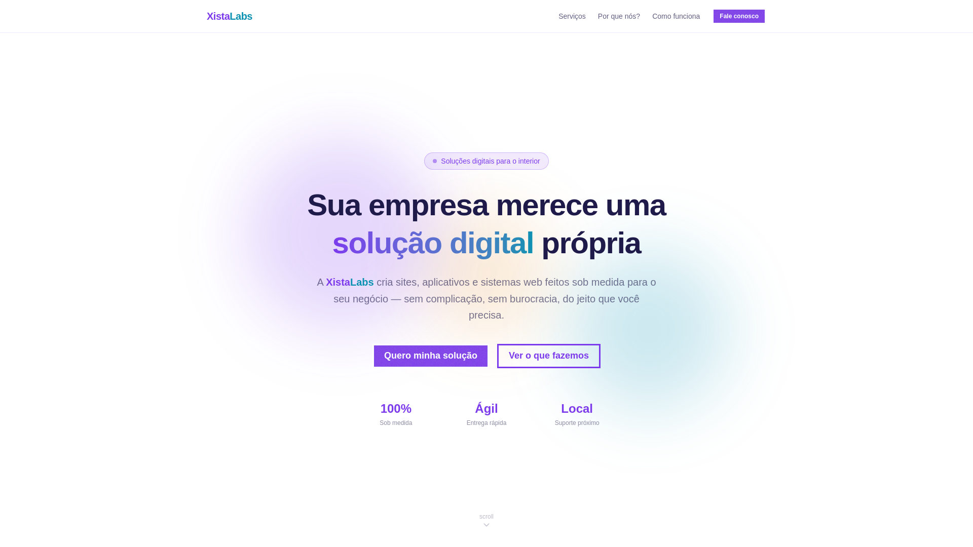 website screenshot of https://xistalabs.com/