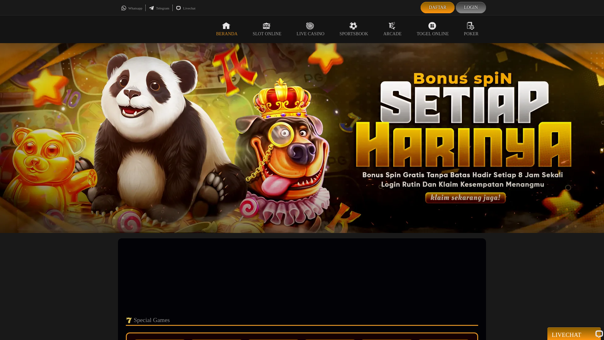 website screenshot of https://surga788pro.com/