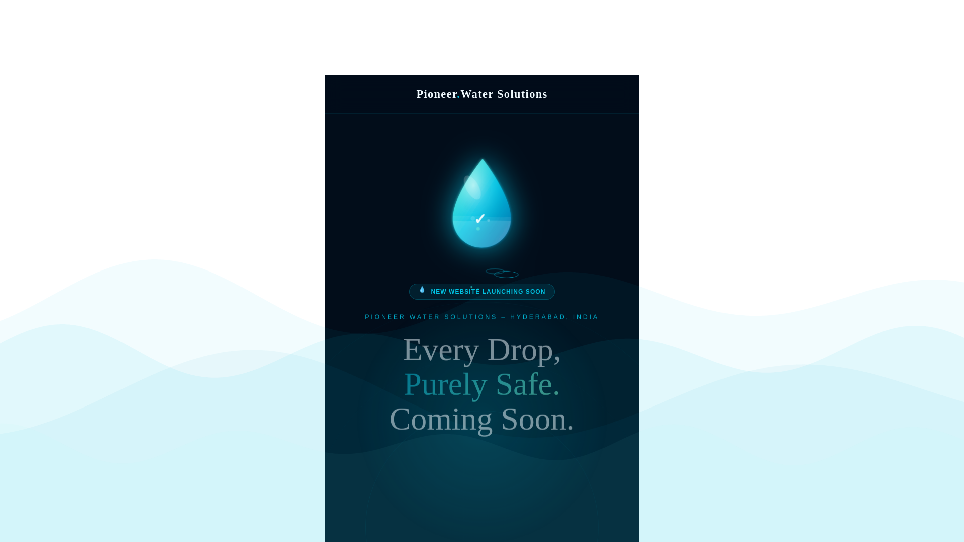 website screenshot of https://pioneerwatersolutions.in/