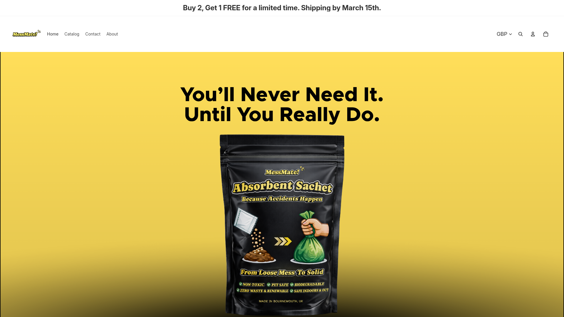 website screenshot of https://messmate.co.uk/