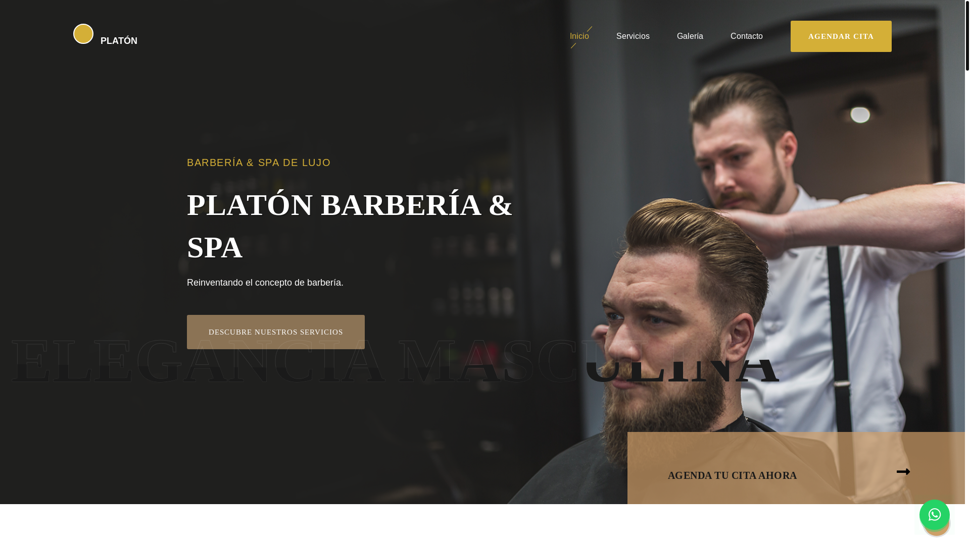 website screenshot of https://platonbarber.pages.dev/
