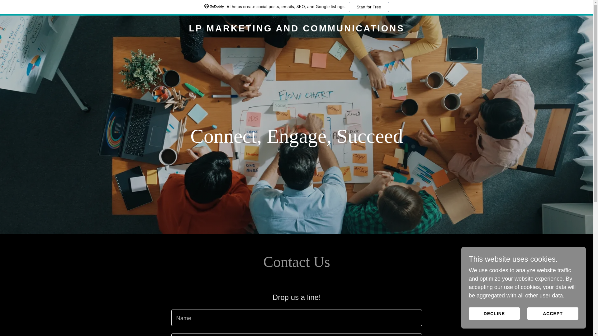 website screenshot of https://lpmarketingandcommunications.com/