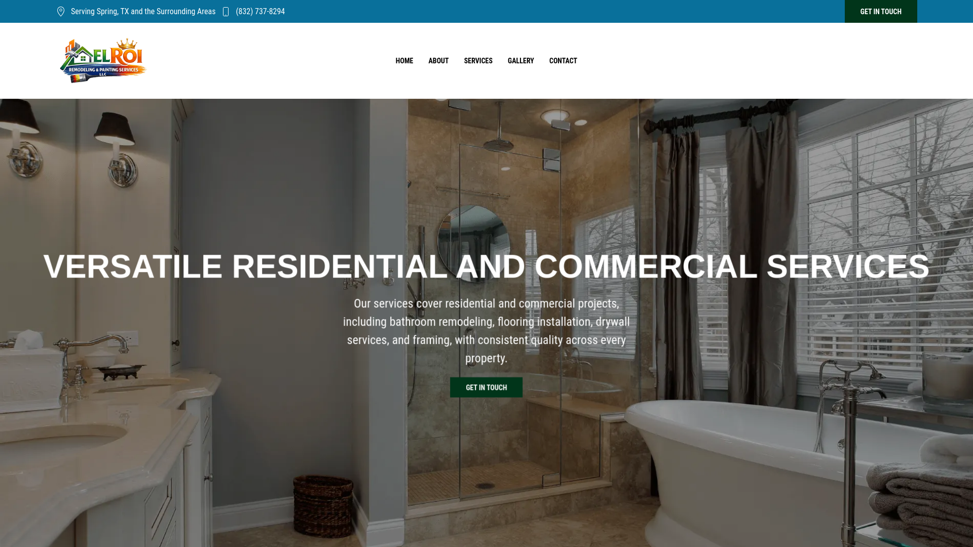 website screenshot of https://elroiremodelingandpaintingservices.com/