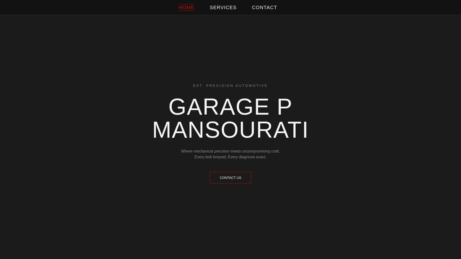 website screenshot of https://garagepmansourati.com/