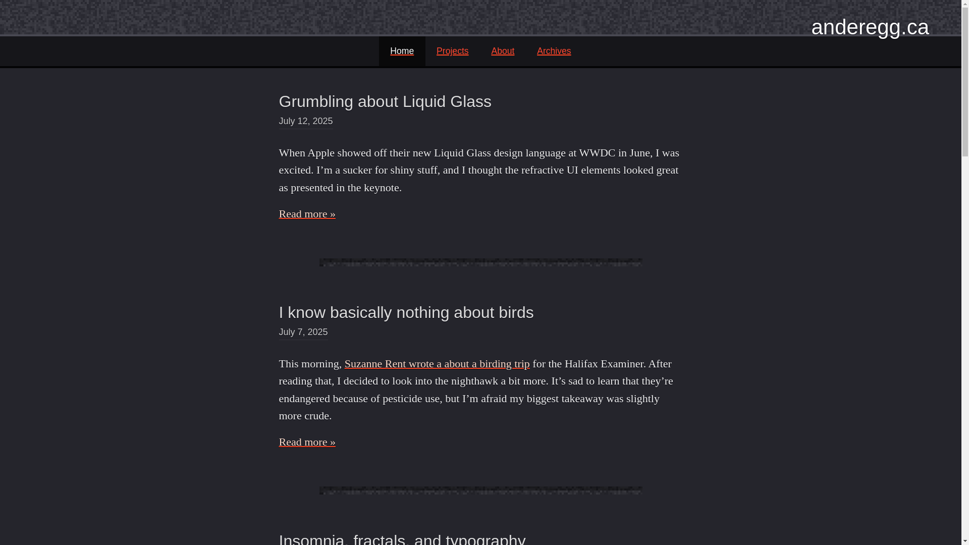 website screenshot of https://anderegg.ca/