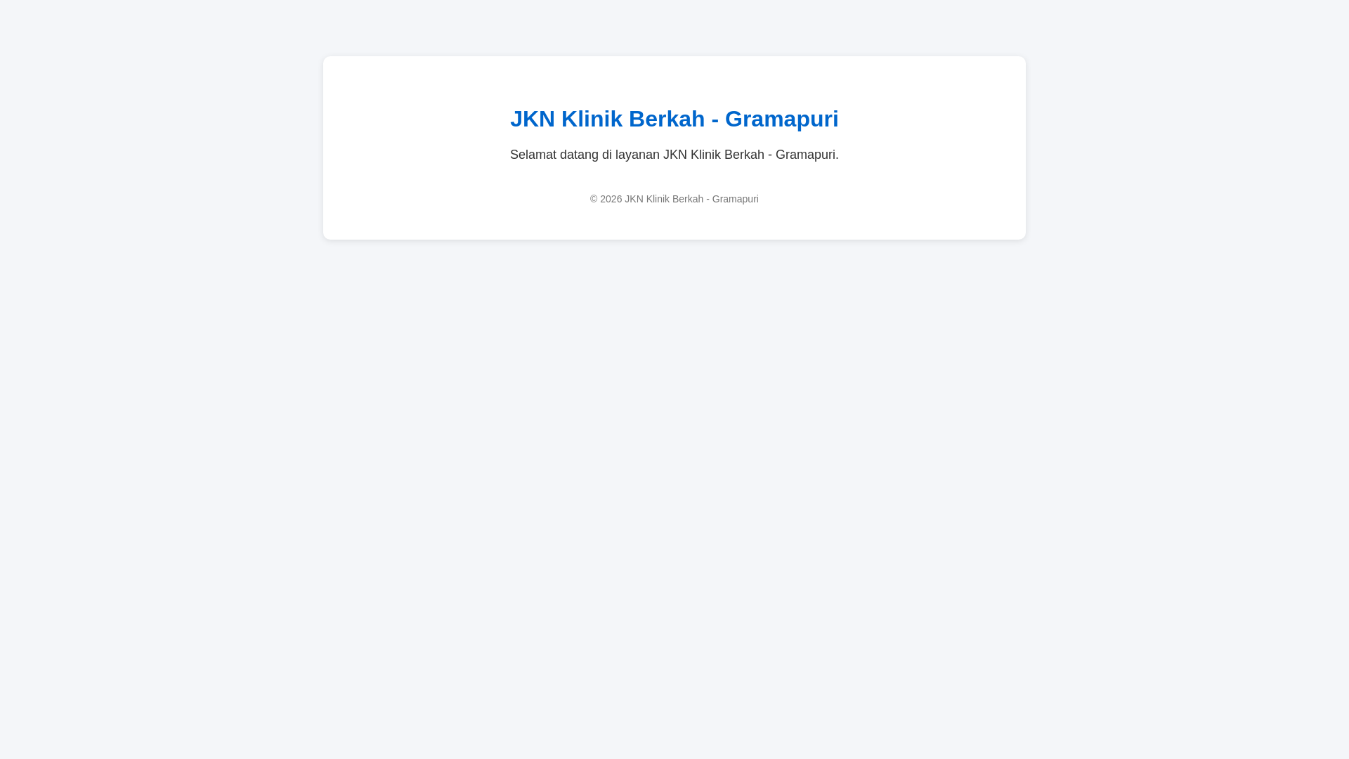 website screenshot of https://jknklinikberkah.my.id/