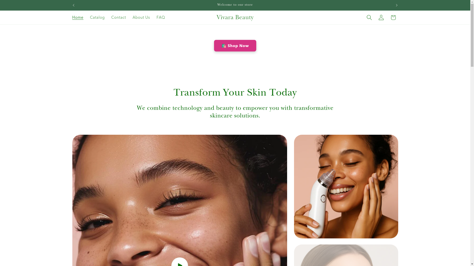 website screenshot of https://vivarabeauty.shop/