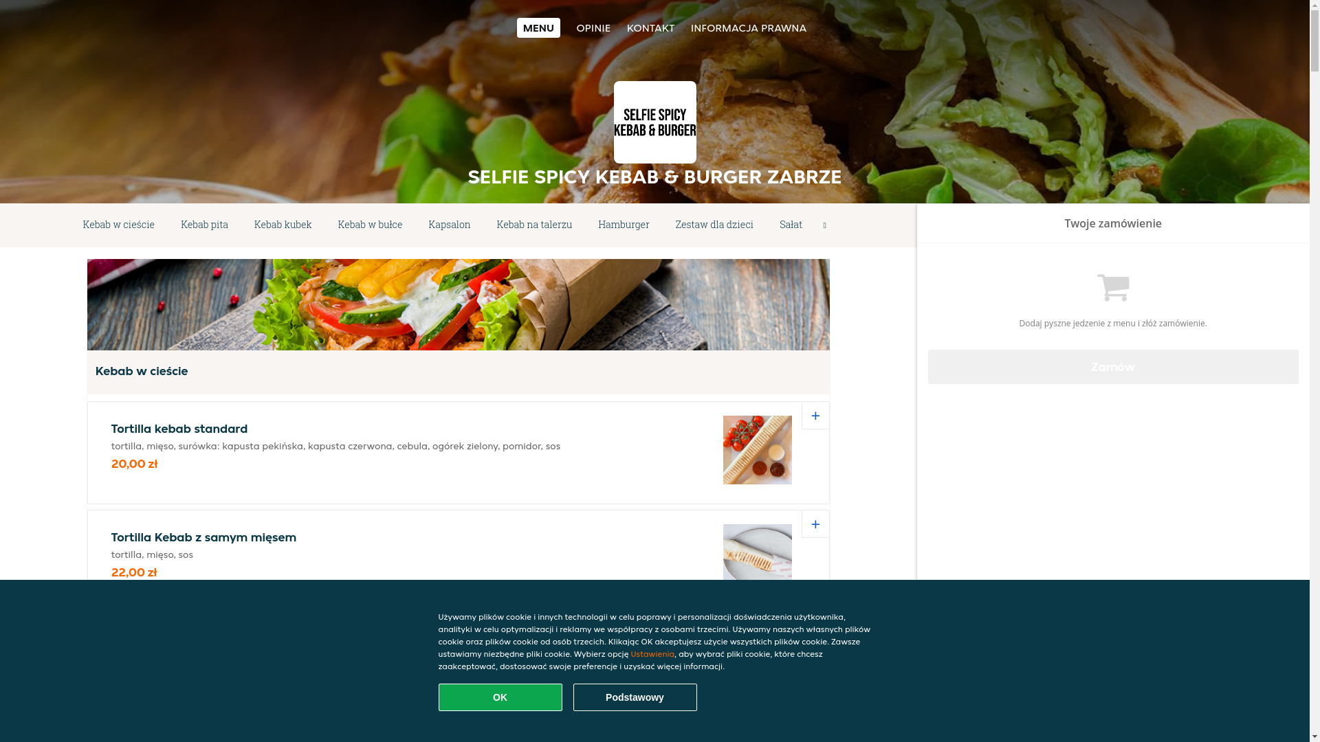 website screenshot of https://selfie-spicy-kebab-burger-zabrze-zabrze.pl/