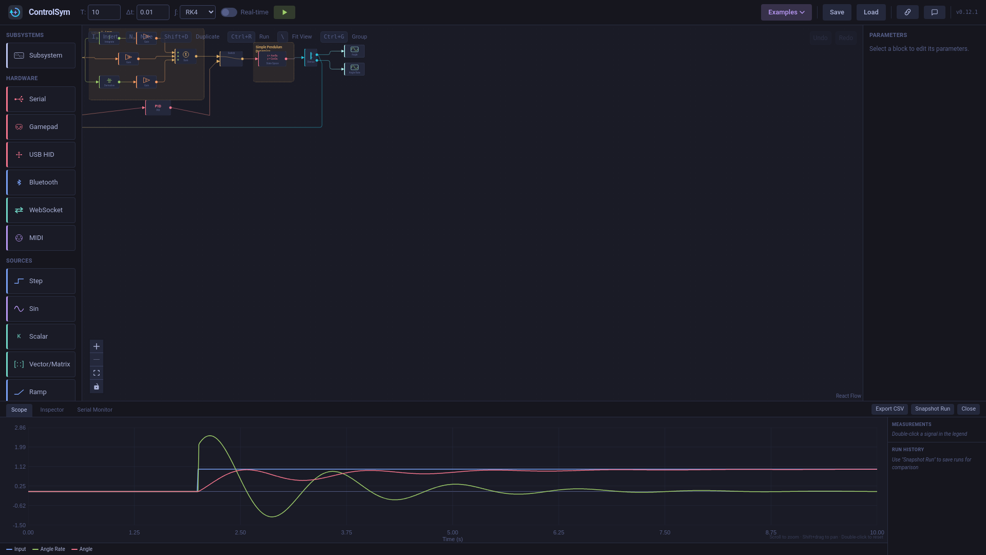 website screenshot of https://controlsym.io/