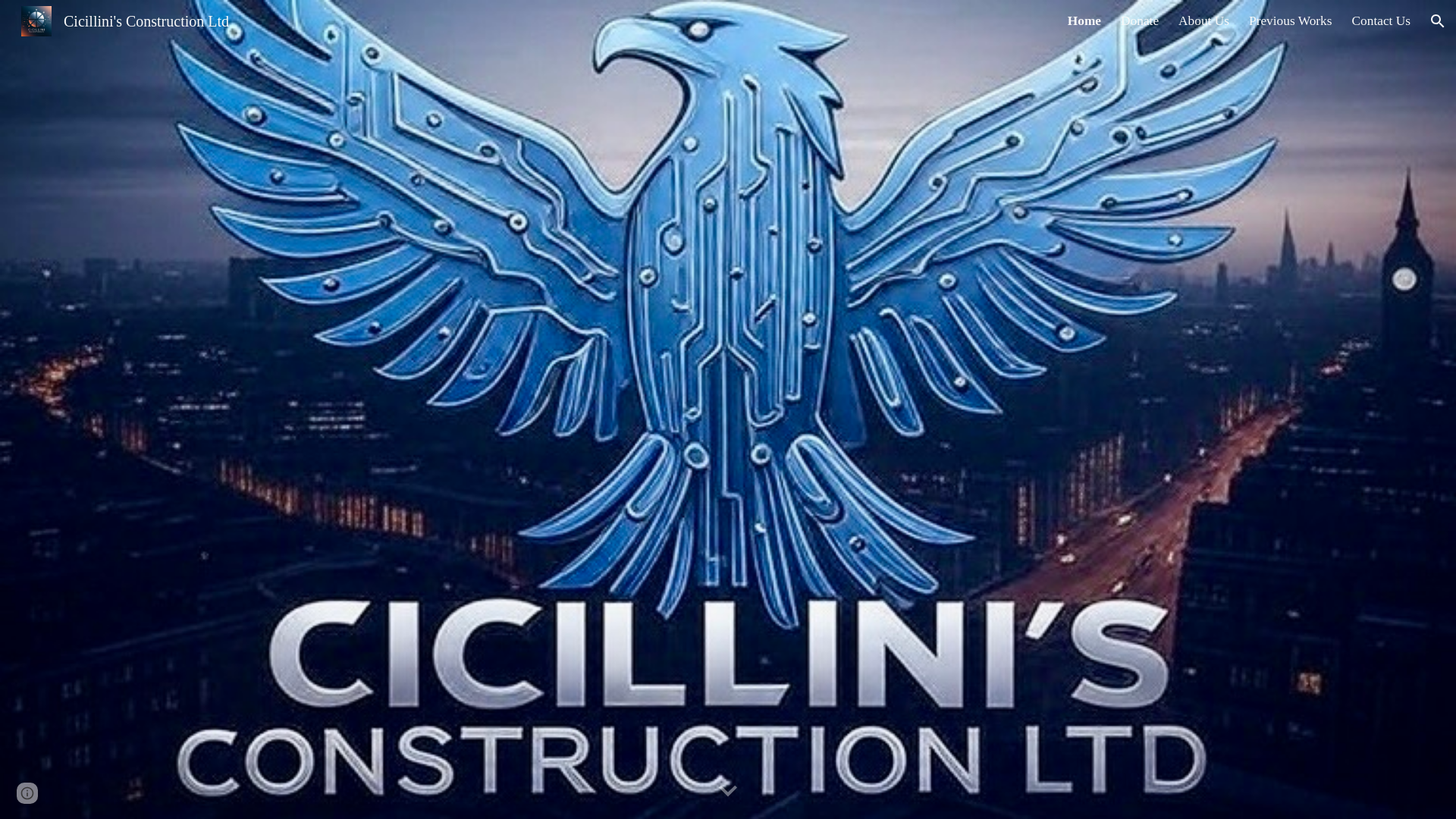 website screenshot of https://cicillinisconstructionltd.co.uk/