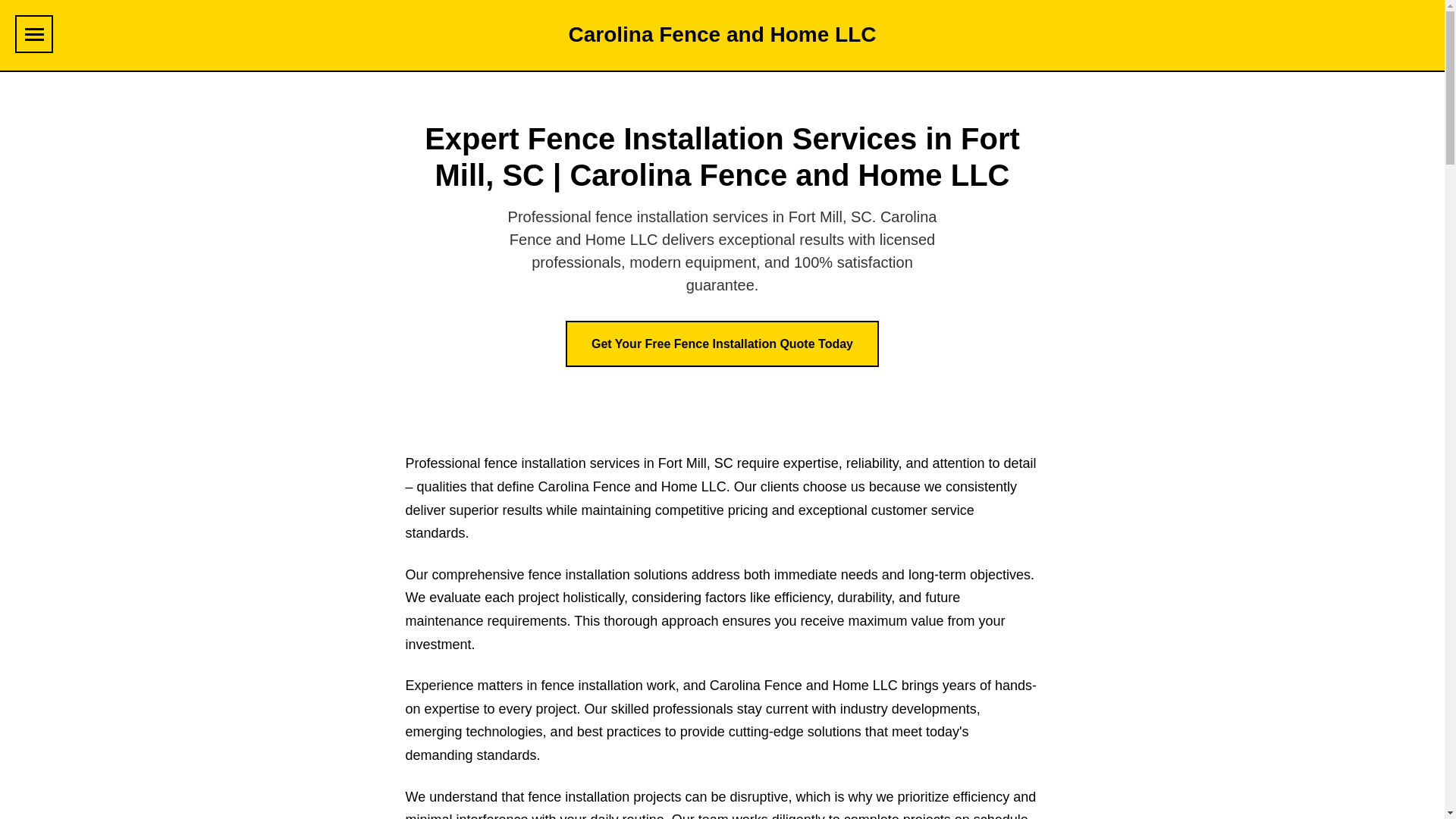 website screenshot of https://carolina-fence-and-h-cd595.pages.dev/