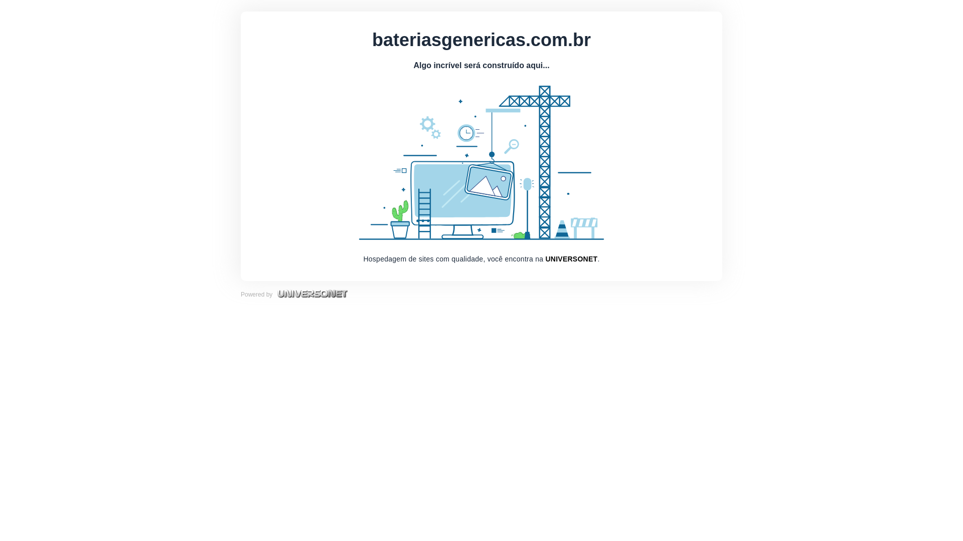 website screenshot of https://bateriasgenericas.com.br/