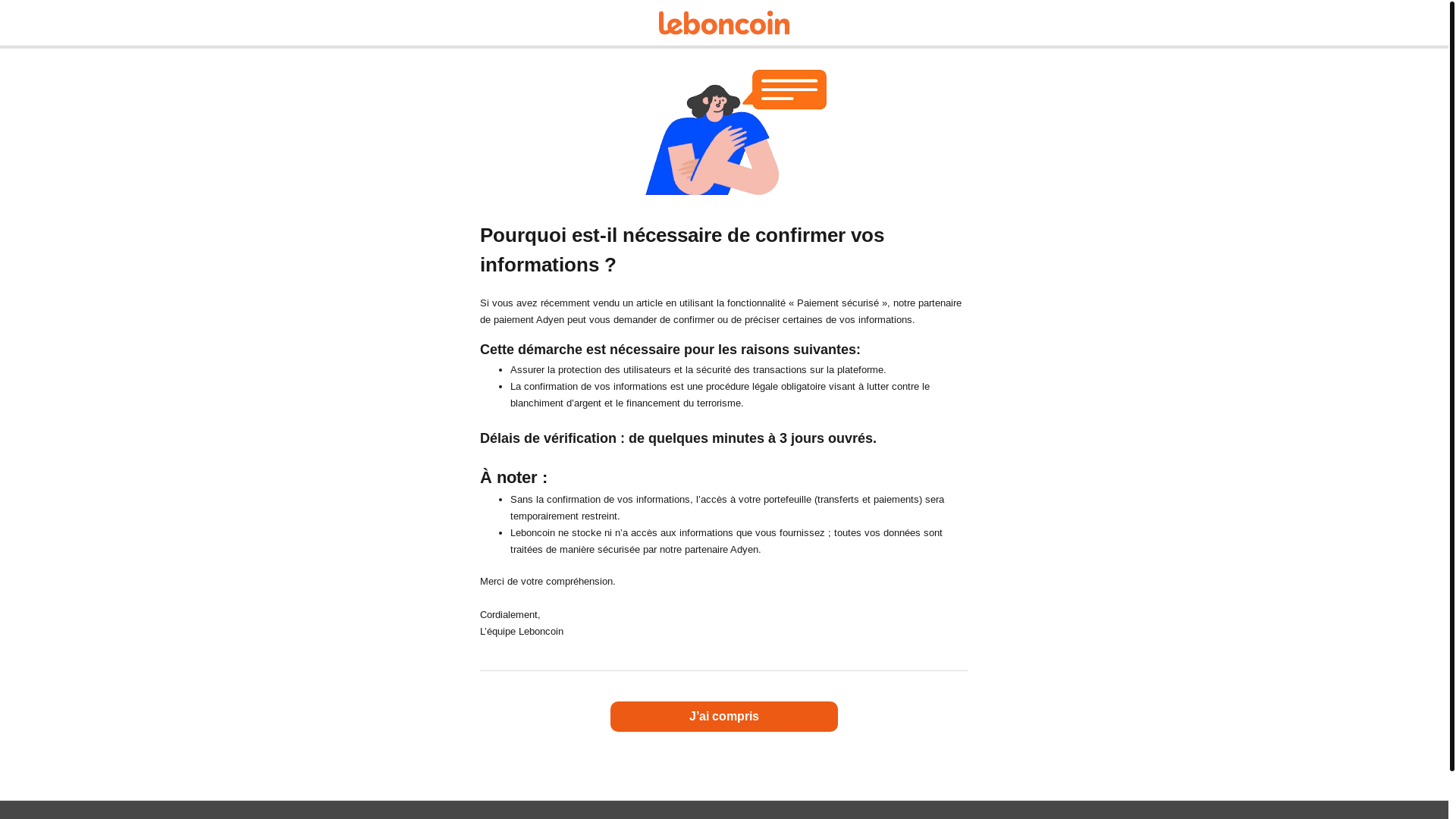 website screenshot of https://lebonocoincomptefr.com/