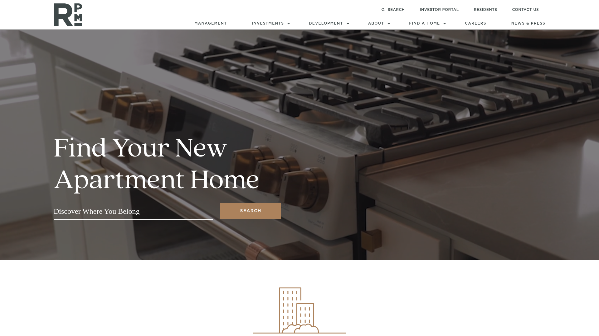 website screenshot of https://rpmliving.com/