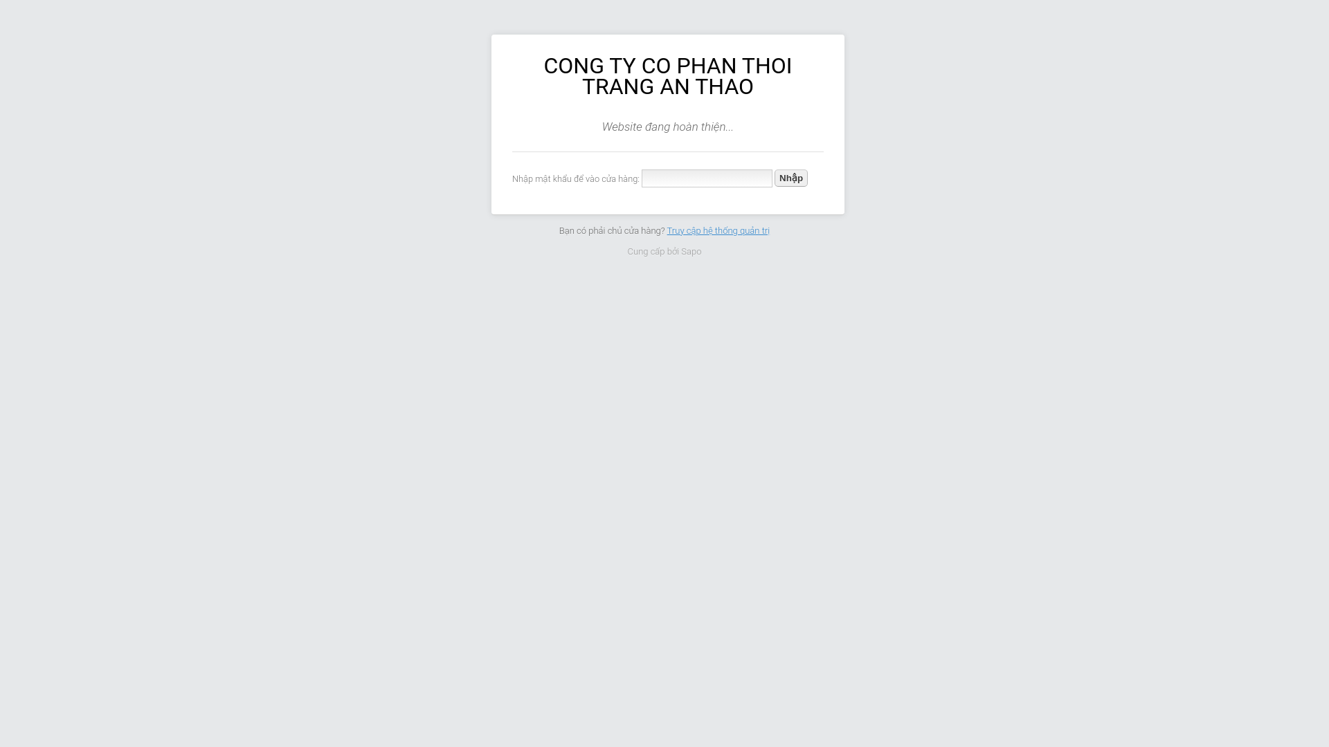 website screenshot of https://shopanthao.com.vn/