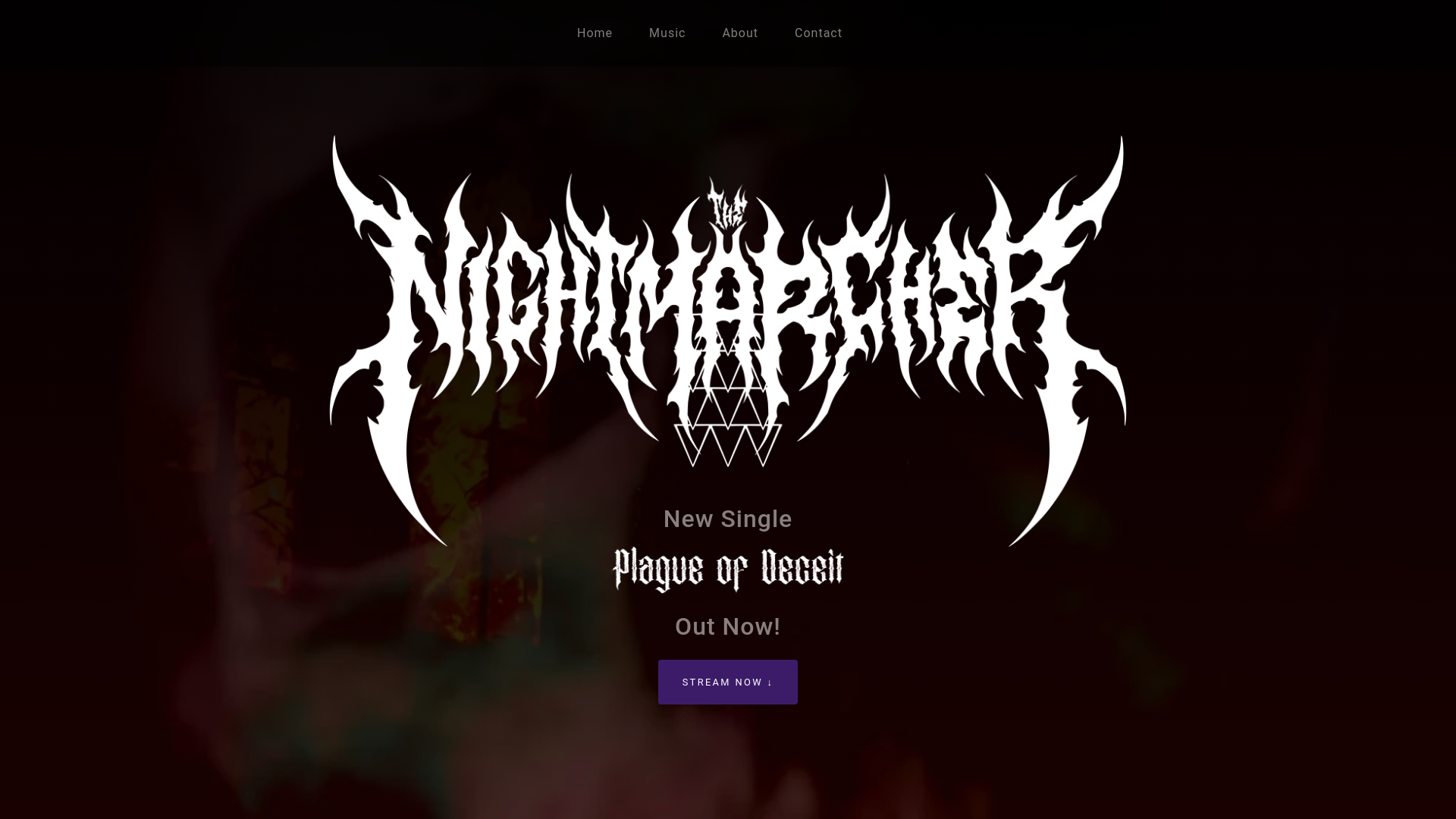 website screenshot of https://nightmarcherband-website.pages.dev/