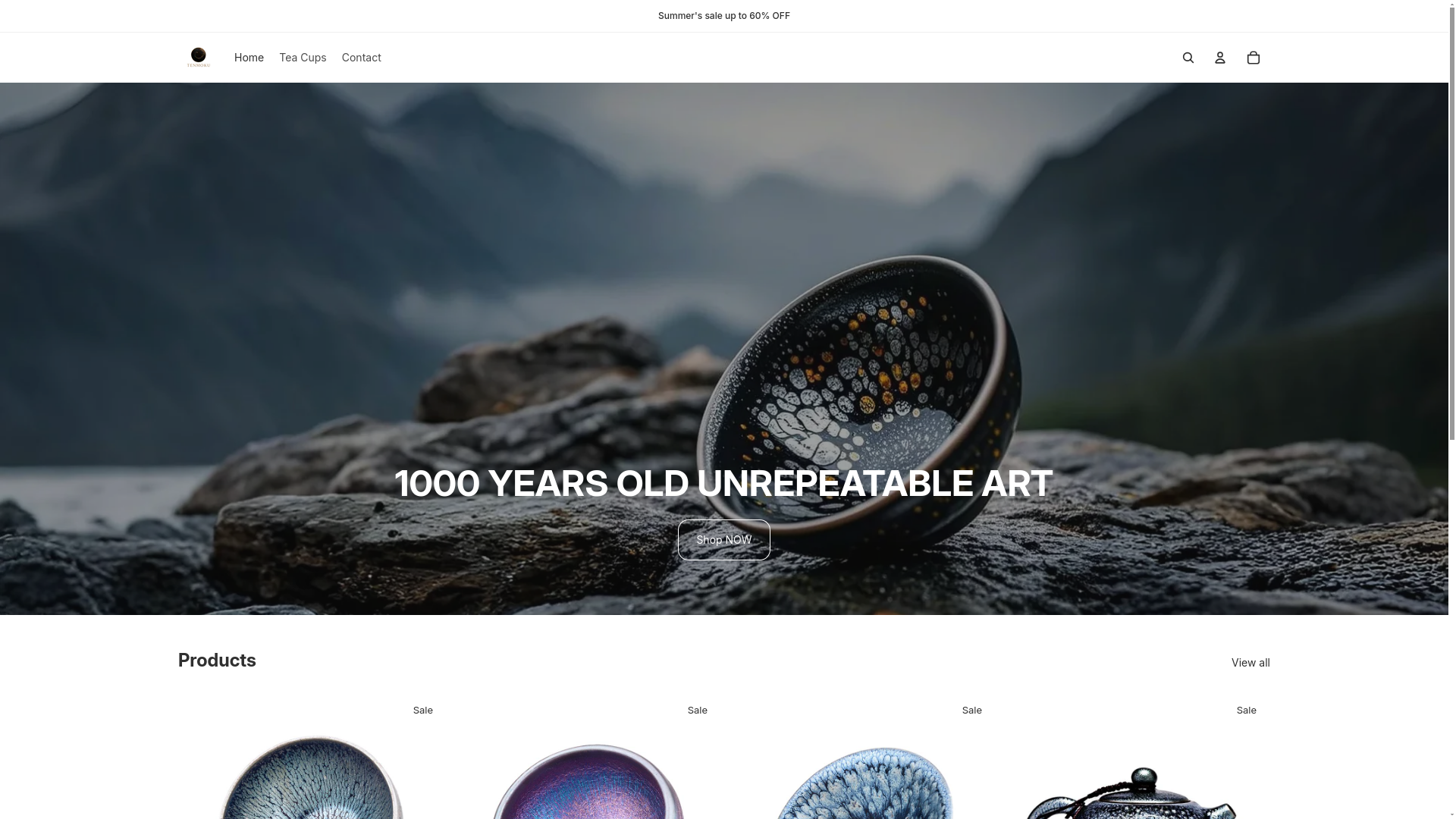 website screenshot of https://tenmokus.online/