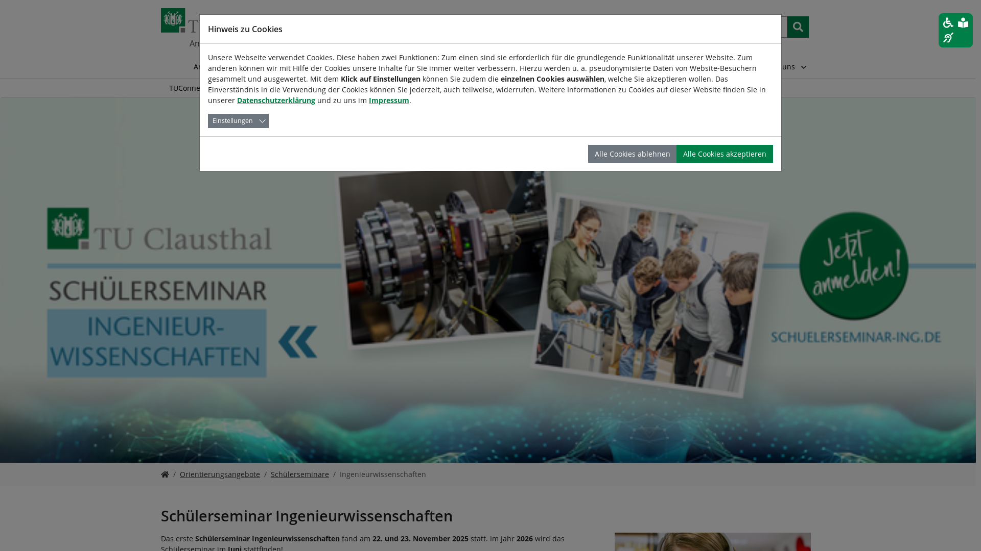 website screenshot of https://schuelerseminar-ing.de/