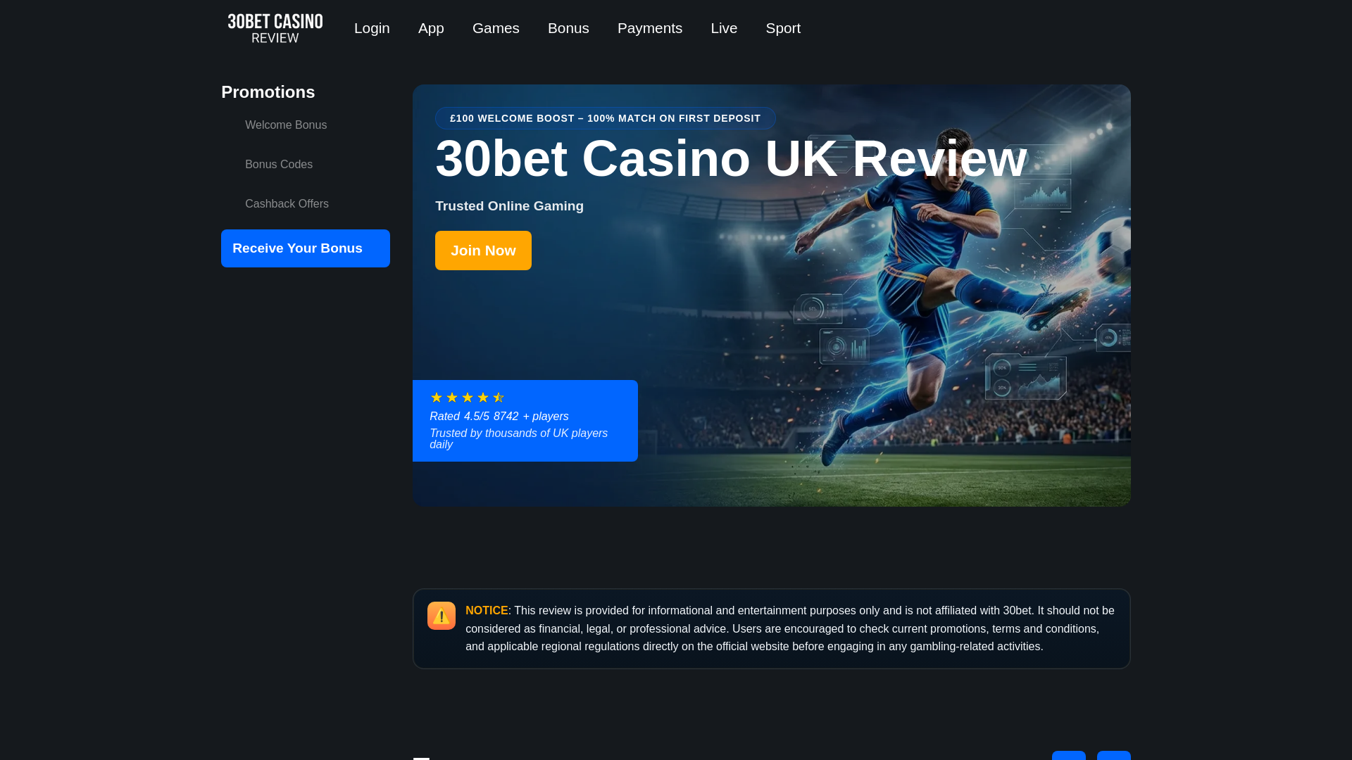 website screenshot of https://30-bets-org-uk.pages.dev/