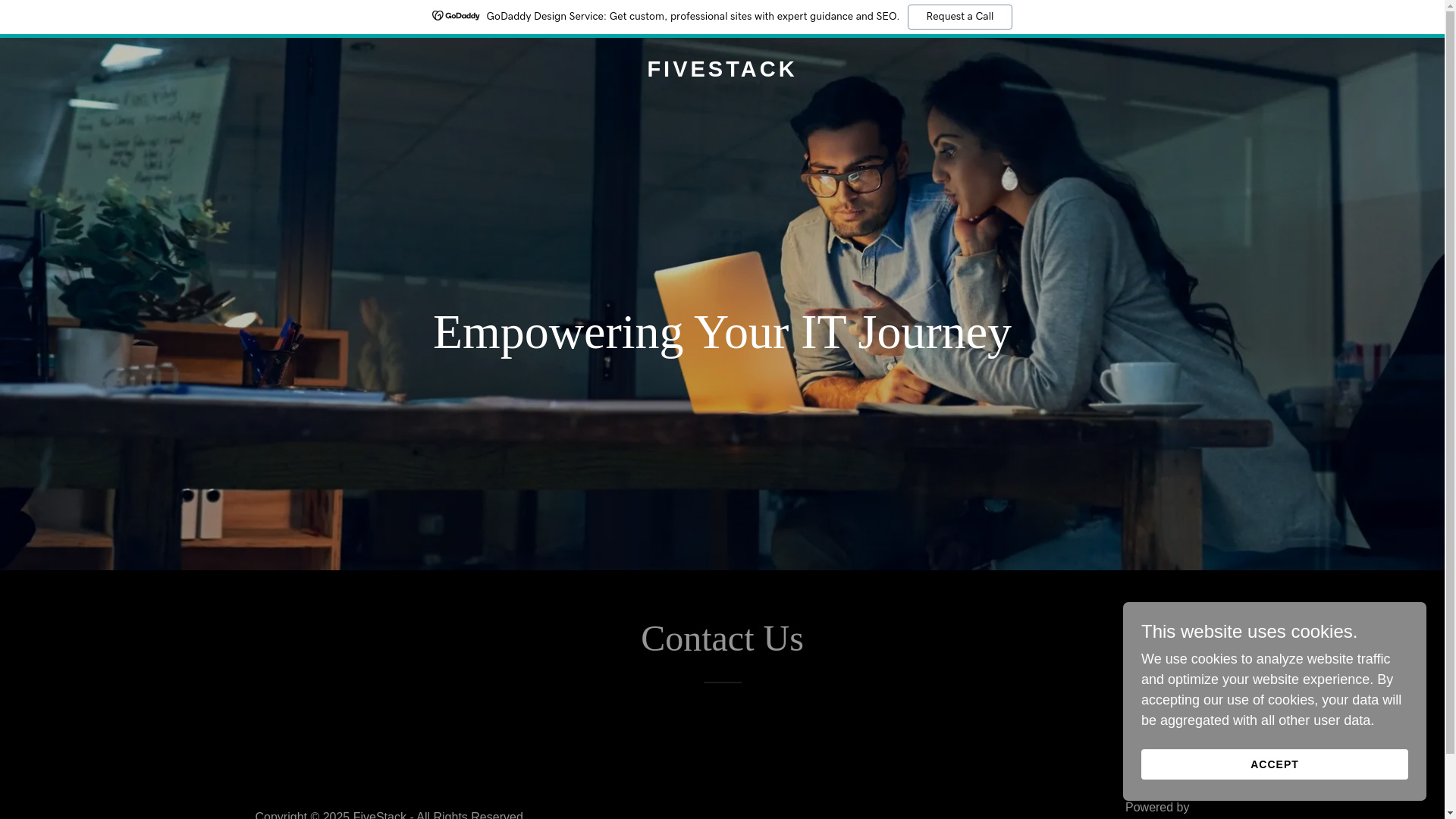 website screenshot of https://fivestacks.in/