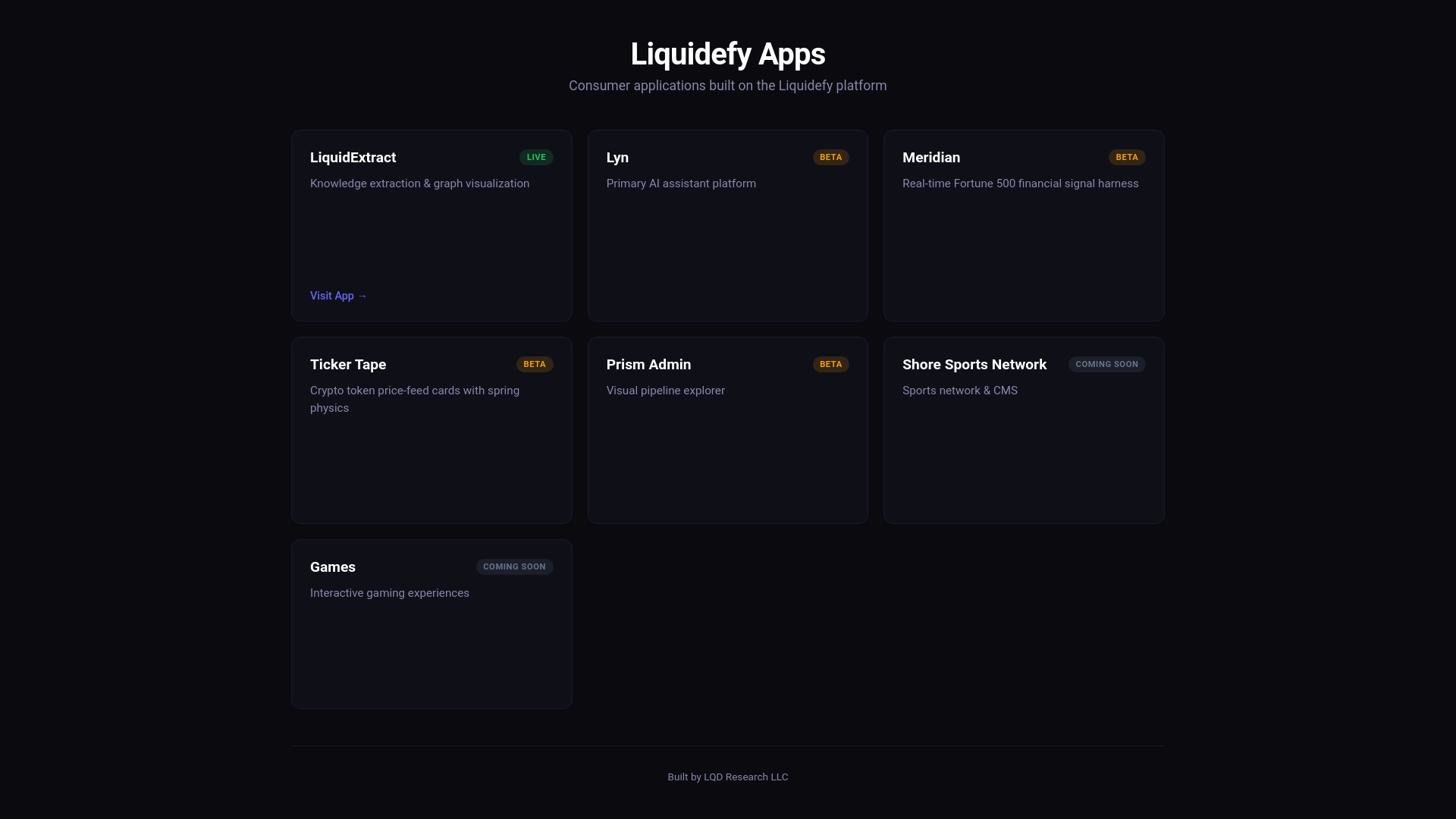 website screenshot of https://liquidefy-apps.pages.dev/