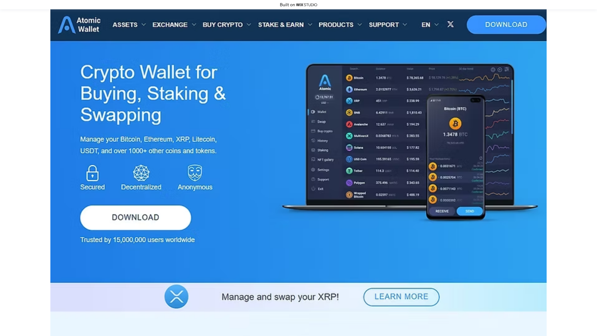 website screenshot of https://atiomicc-ex.wixstudio.com/usen