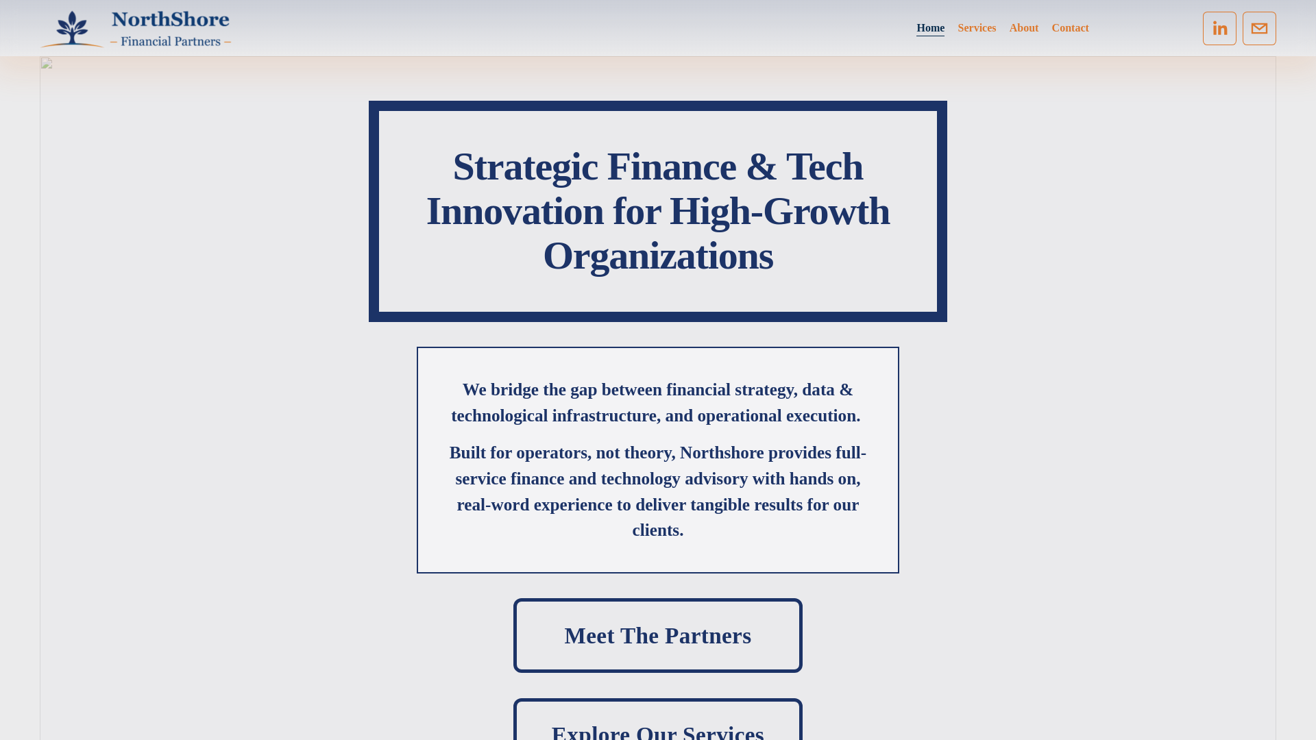 website screenshot of https://northshorefinancialpartners.com