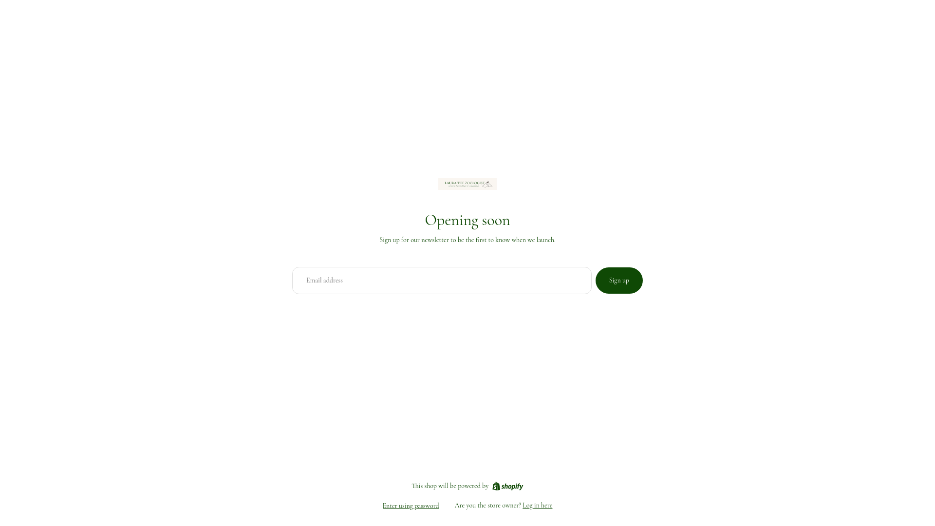 website screenshot of https://laurathezoologist.co.nz/