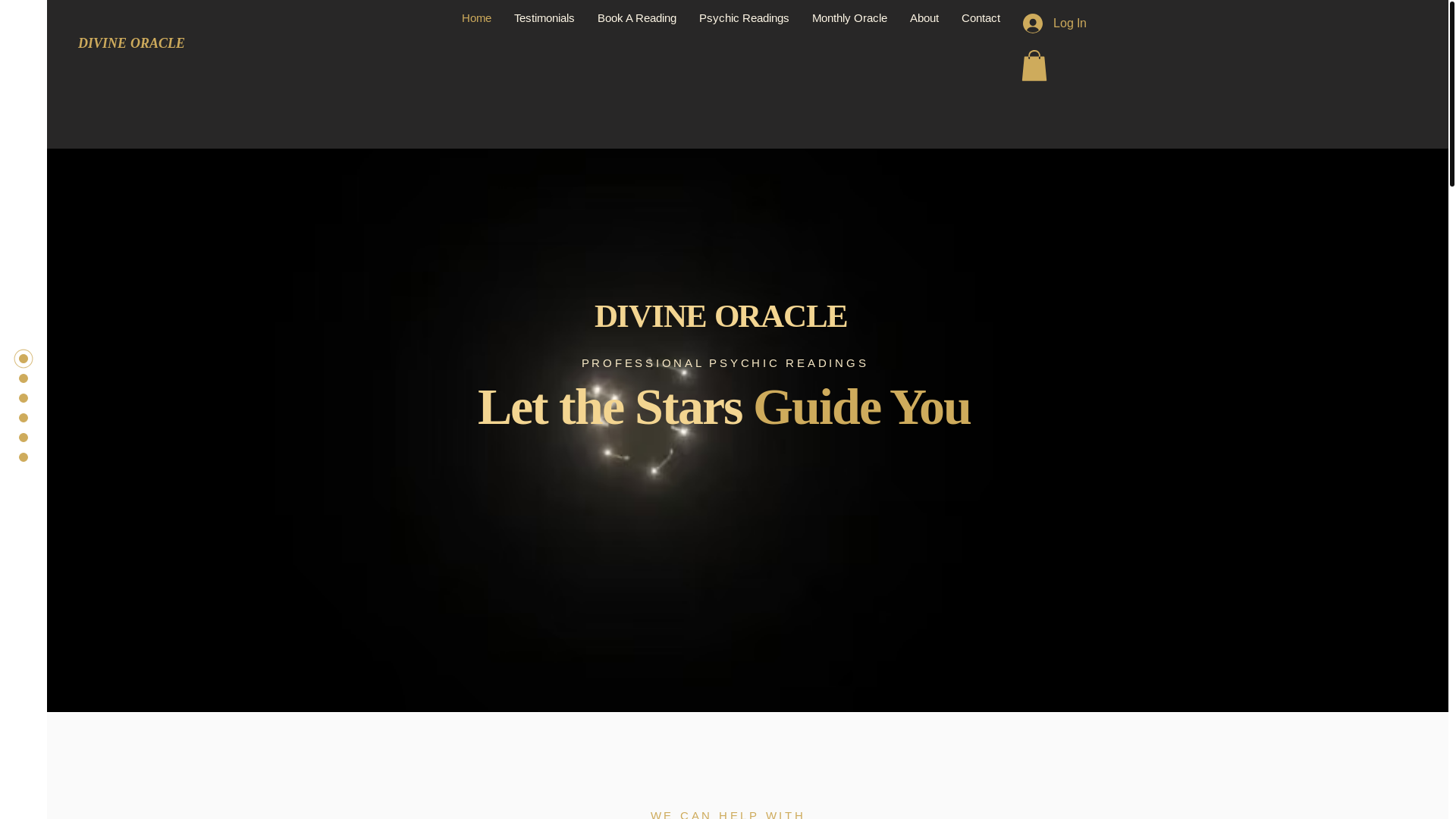 website screenshot of https://divineoracle.net/