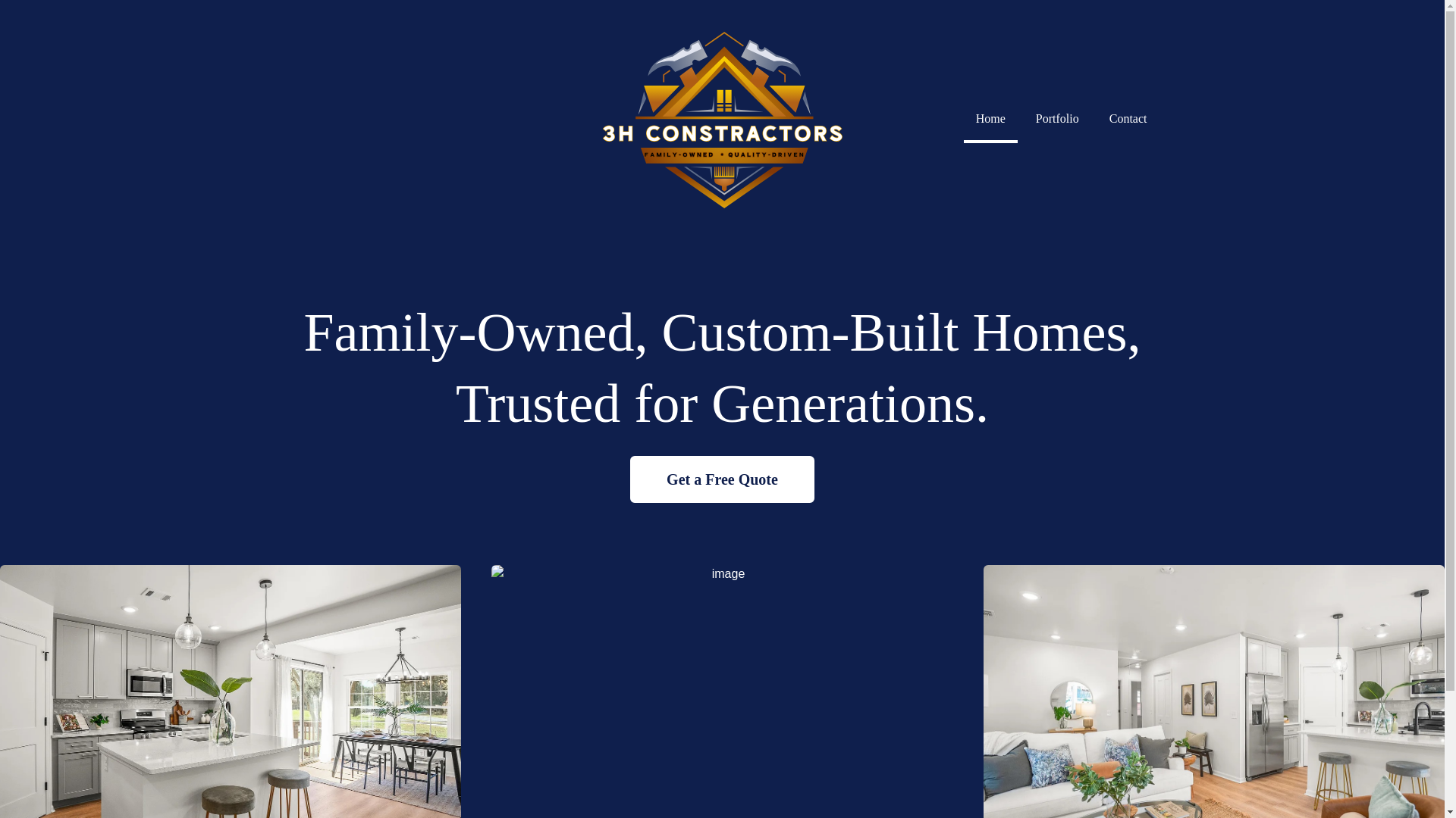 website screenshot of https://3hconstractors.com/