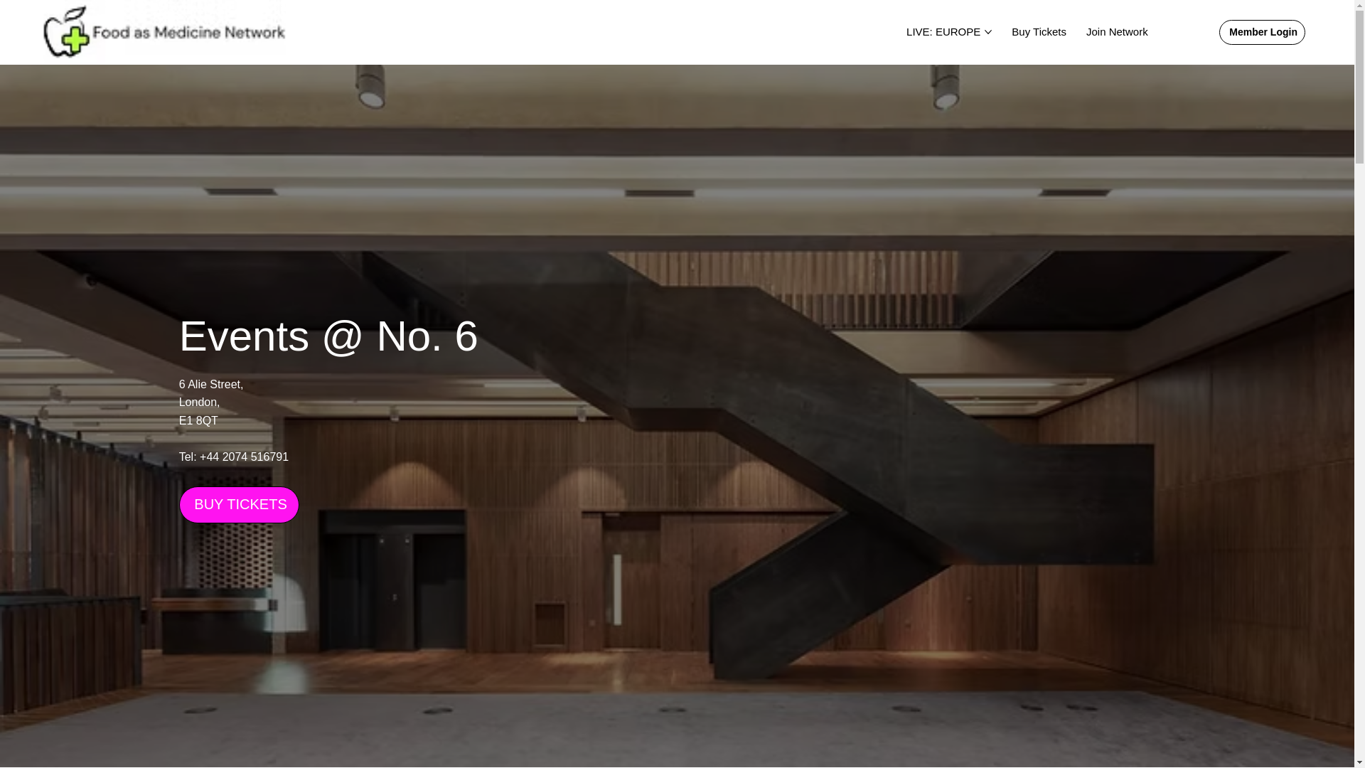 website screenshot of https://www.foodasmedicinenetwork.com/venue