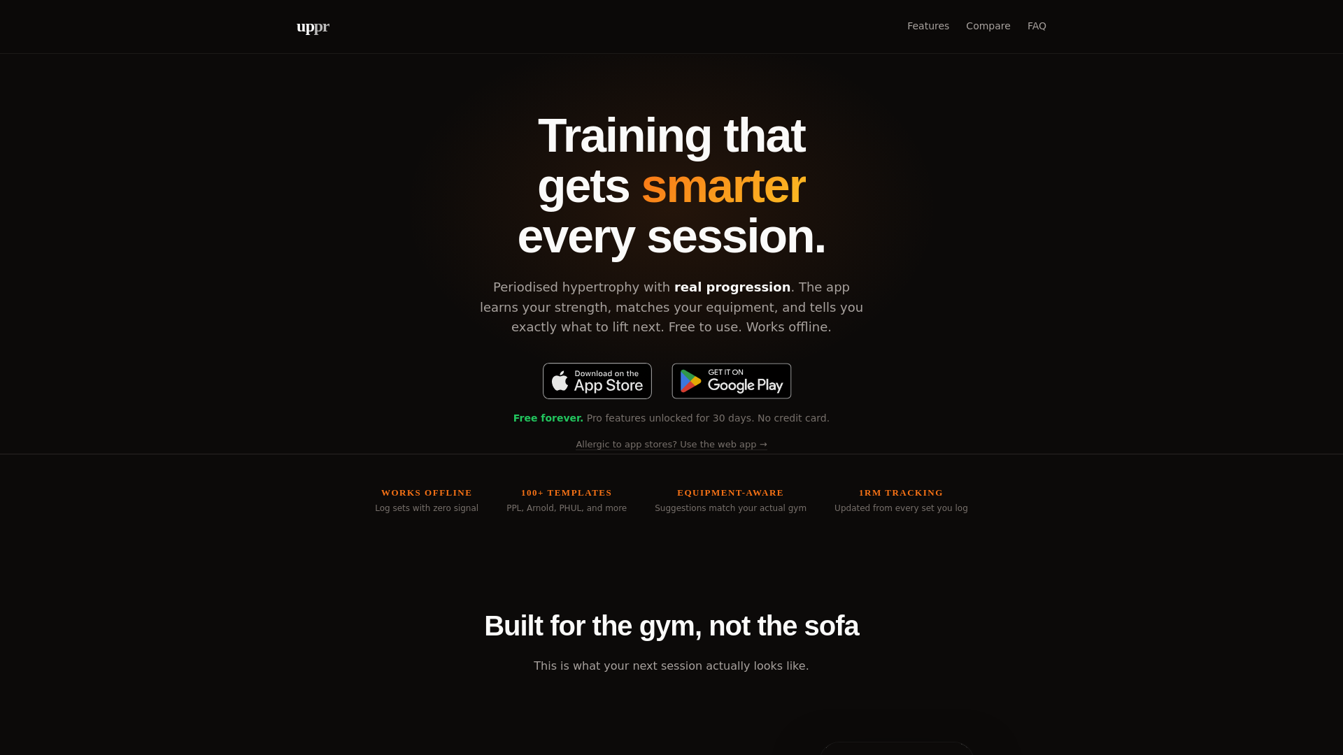 website screenshot of https://uppr-landing-4n2lt.sevalla.page